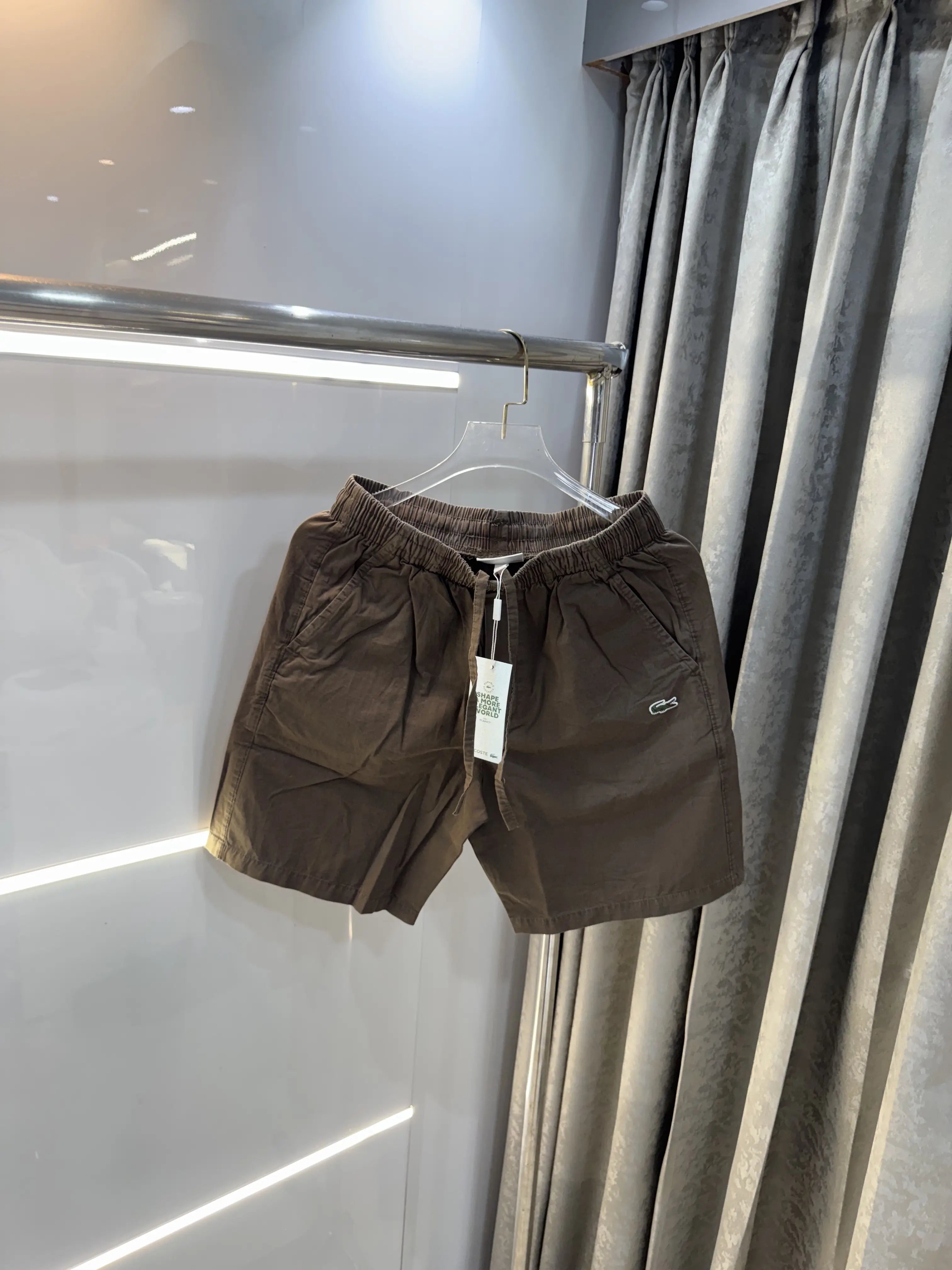 Lacoste Brown Embroidery Logo Premium 🩳Shorts Main image