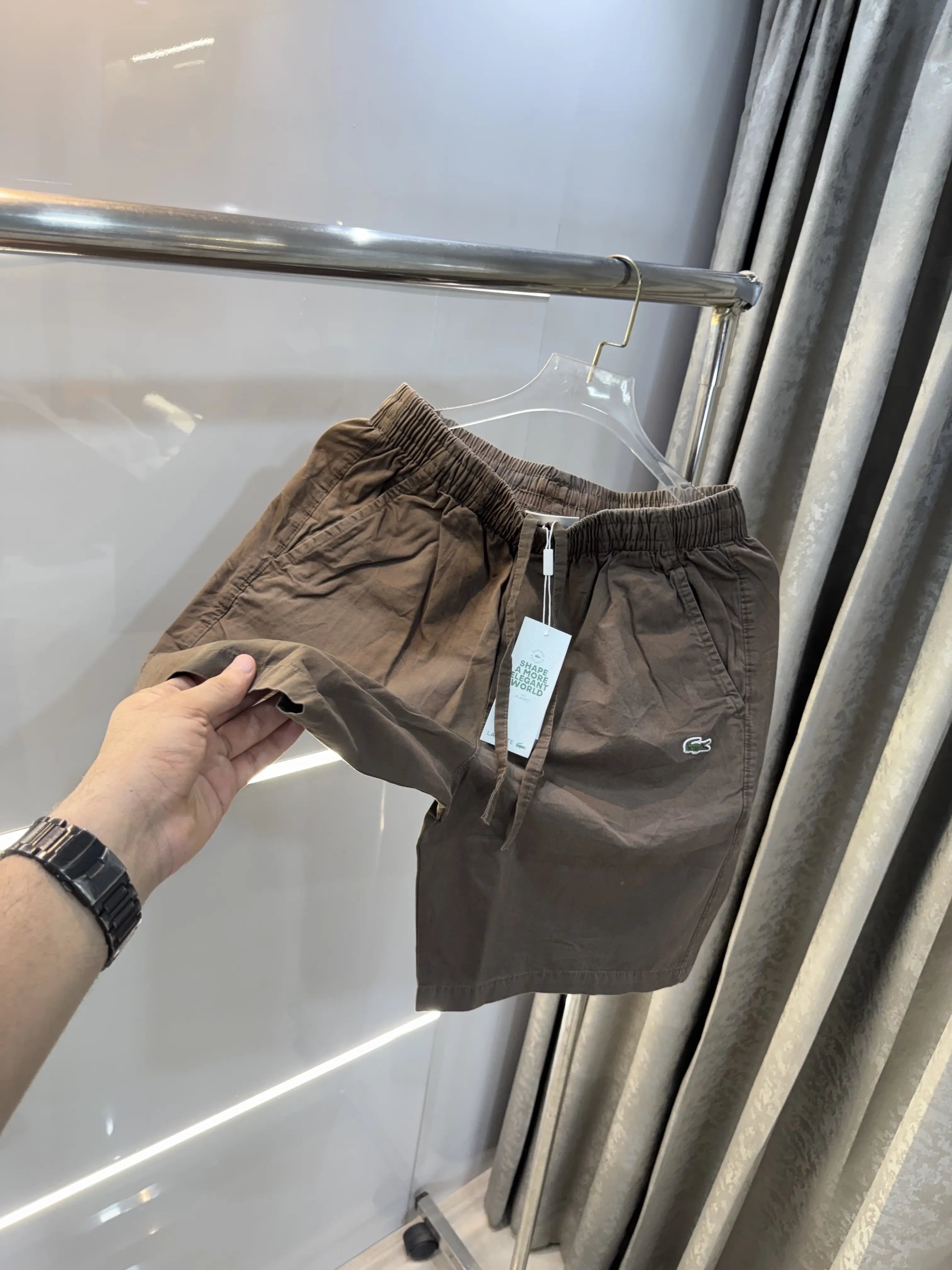 Lacoste Brown Embroidery Logo Premium 🩳Shorts Secondary image