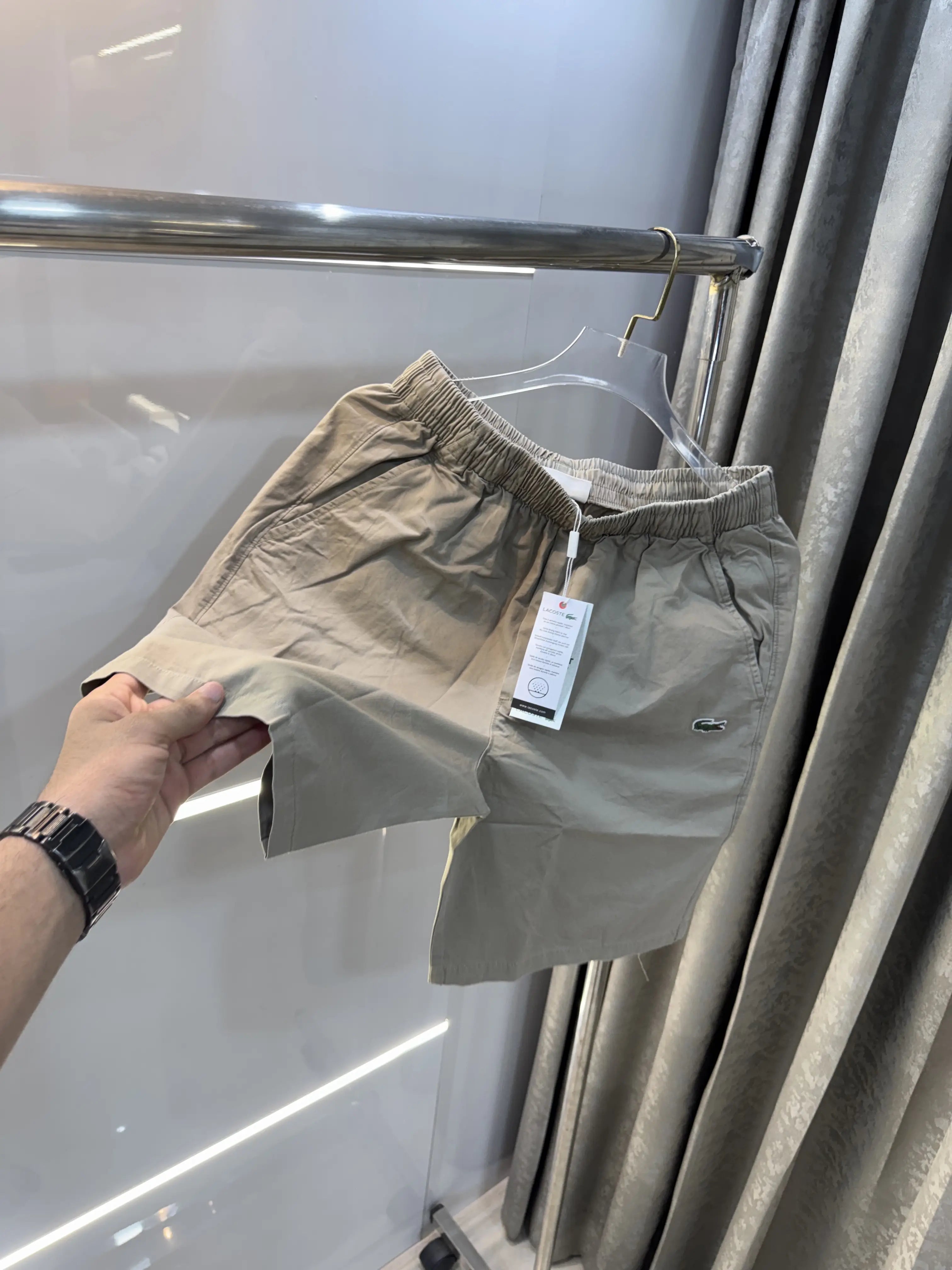 Lacoste Olive Embroidery Logo Premium 🩳Shorts