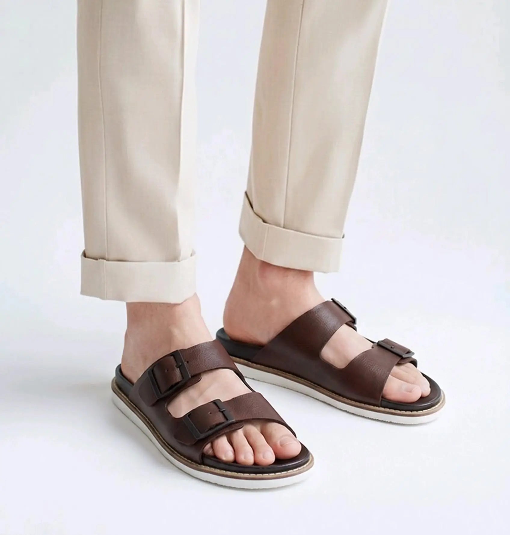 Brunello_Cucinelli Brown Slide For Men Main image