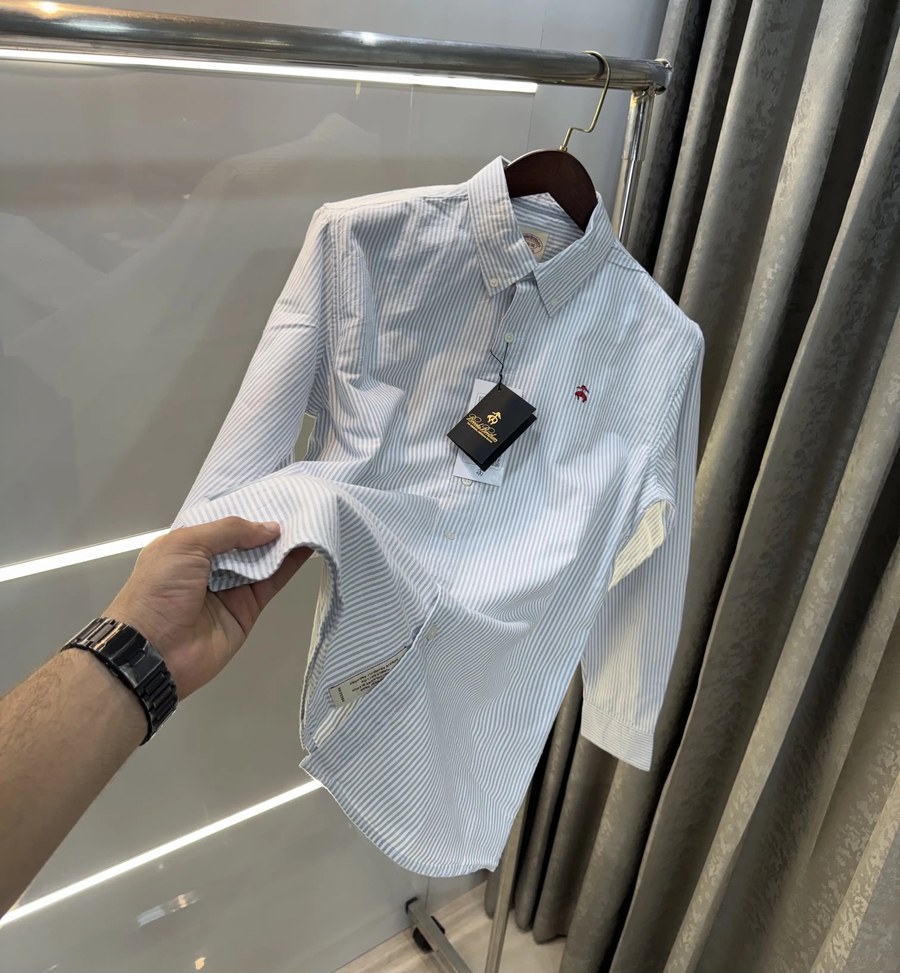 Brooks Brother Grey Oxford Premium Shirt Main image