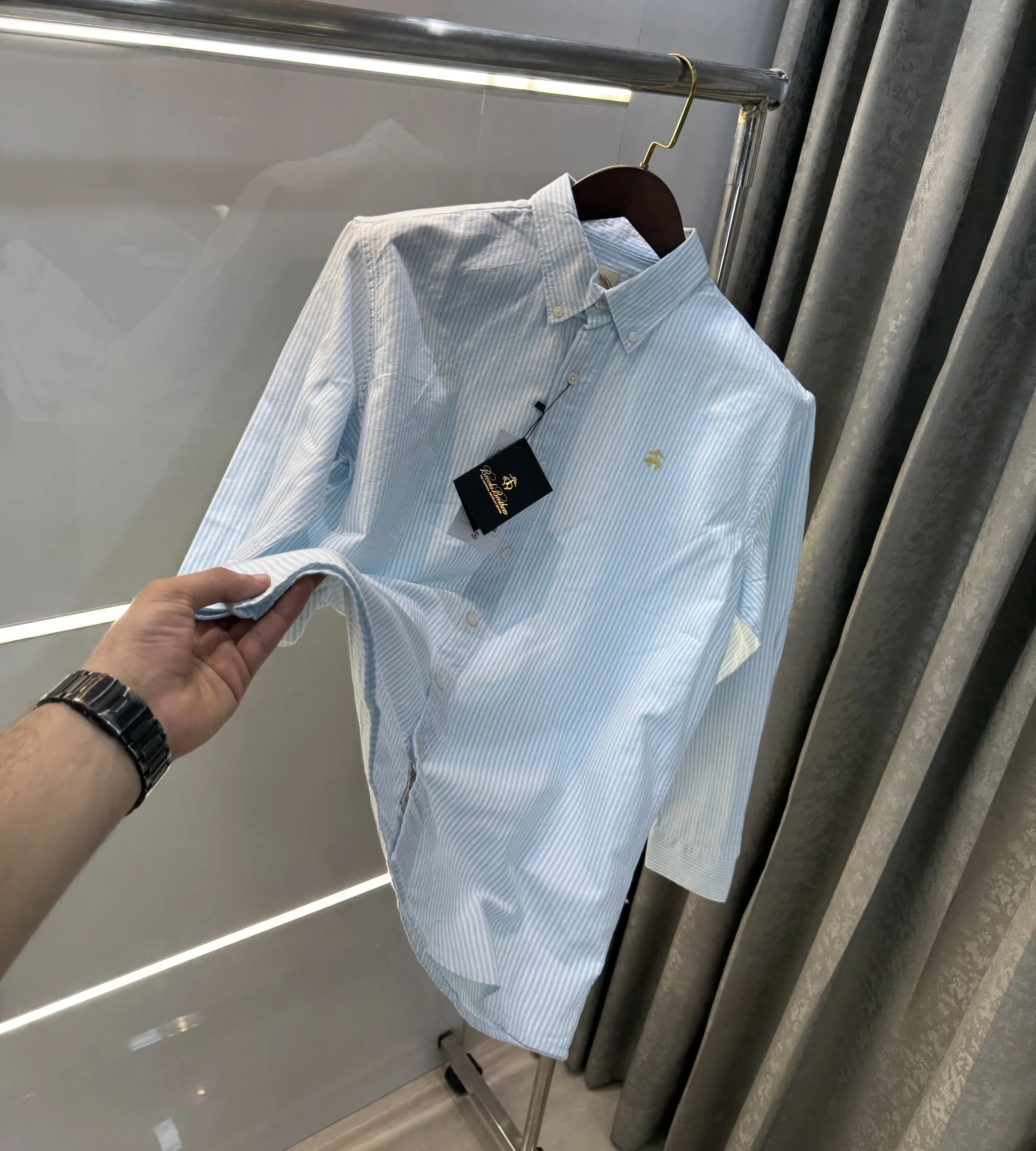 Brooks Brother aqua Blue Oxford Premium Shirt Main image