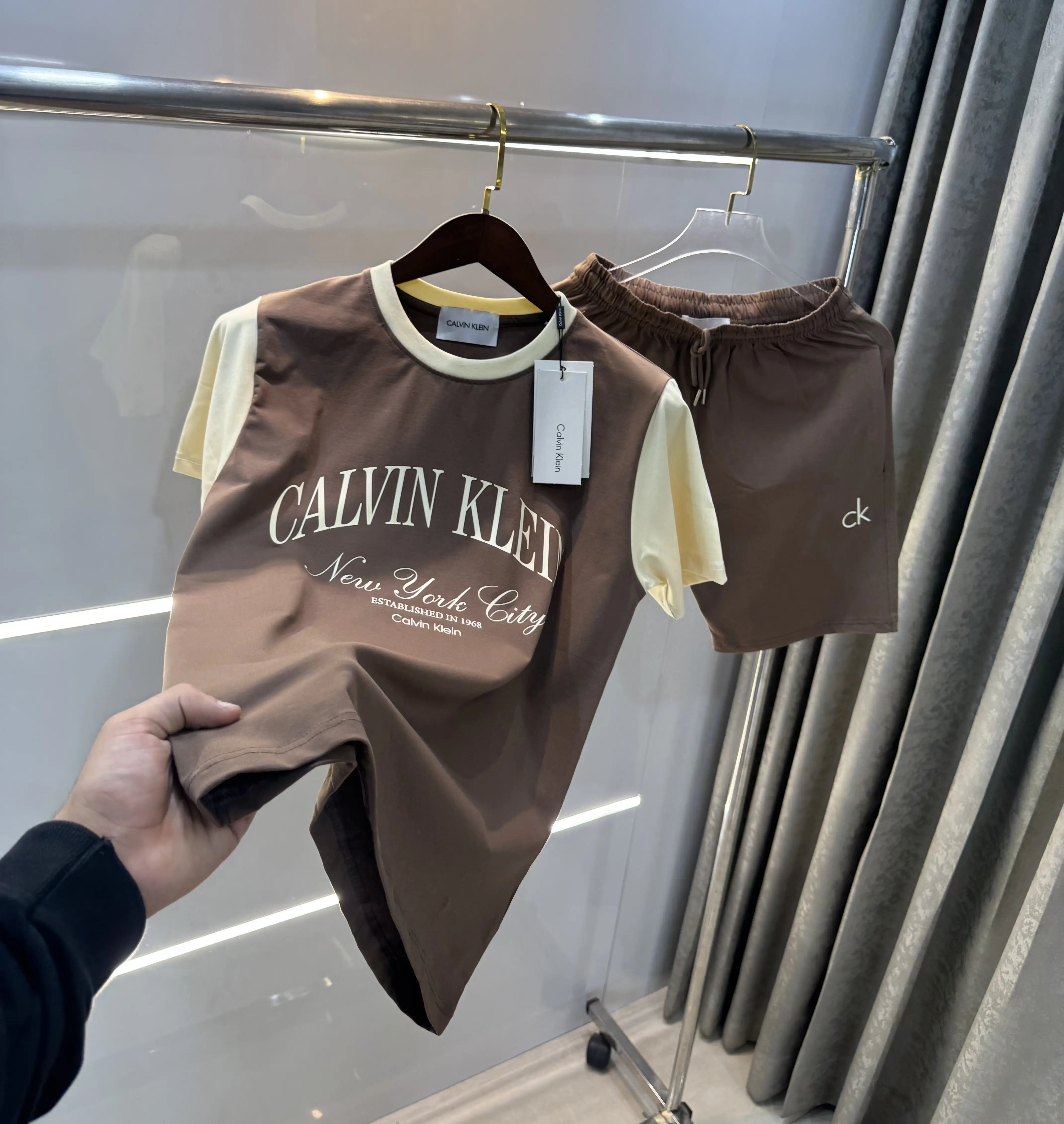 Calvin Klein Brown Logo Work Premium Cord Set Main image