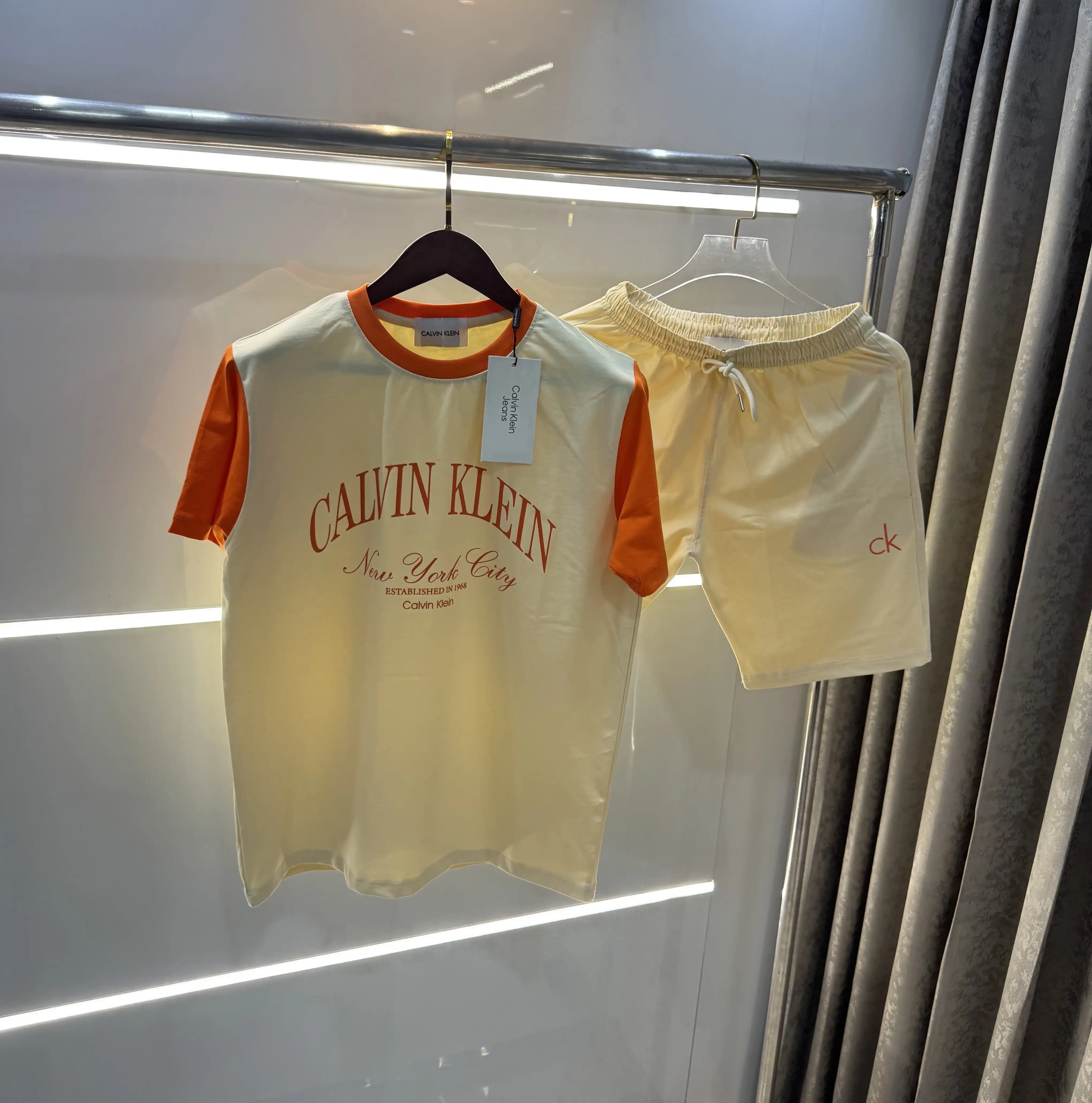 Calvin Klein Cream Logo Work Premium Cord Set Secondary image