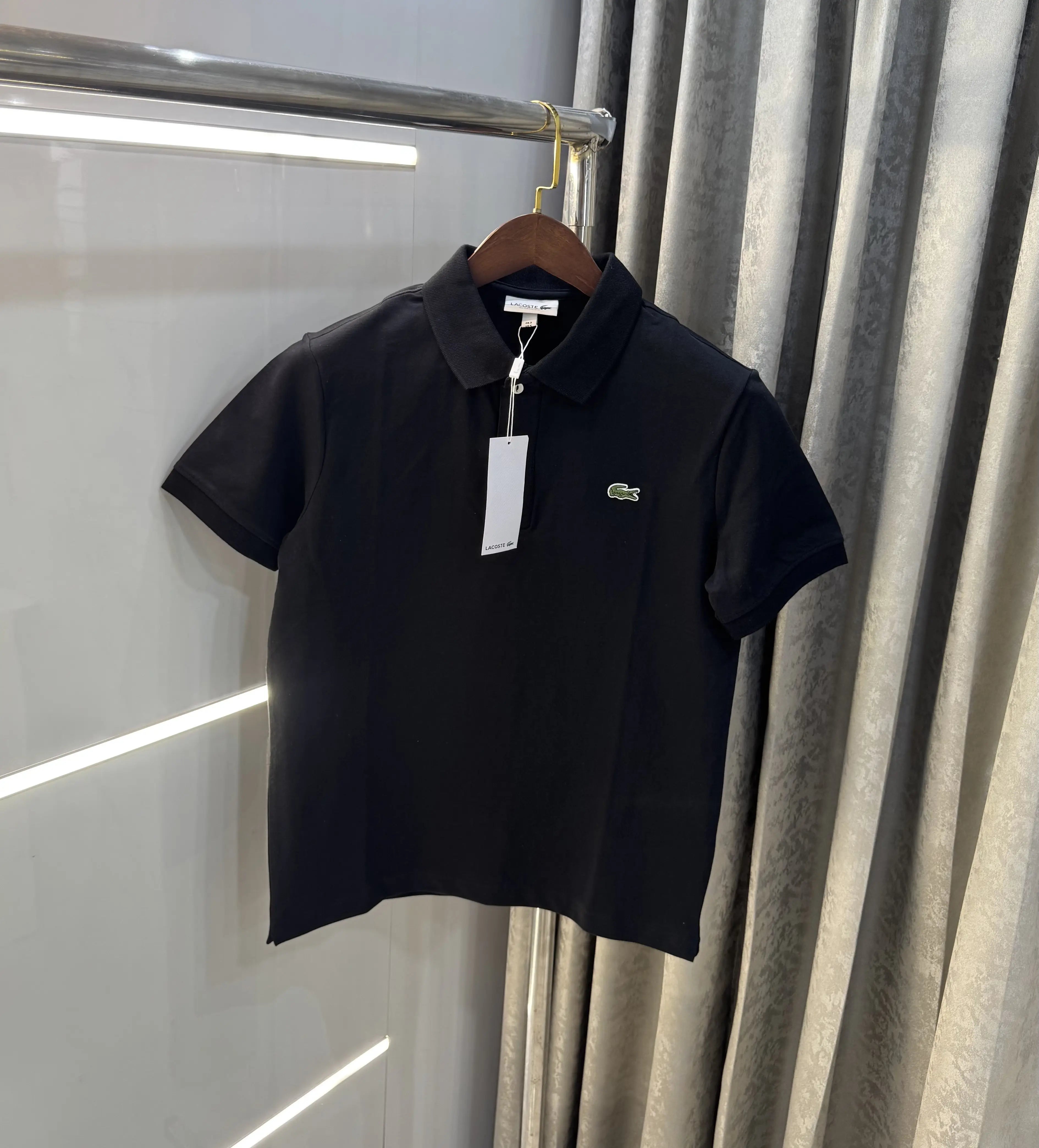 Lacost e Black Logo Work Premium Polo T-Shirt