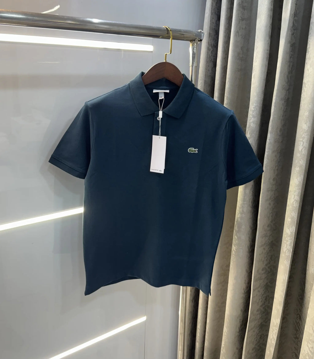 Lacost e Bottle Green Logo Work Premium Polo T-Shirt
