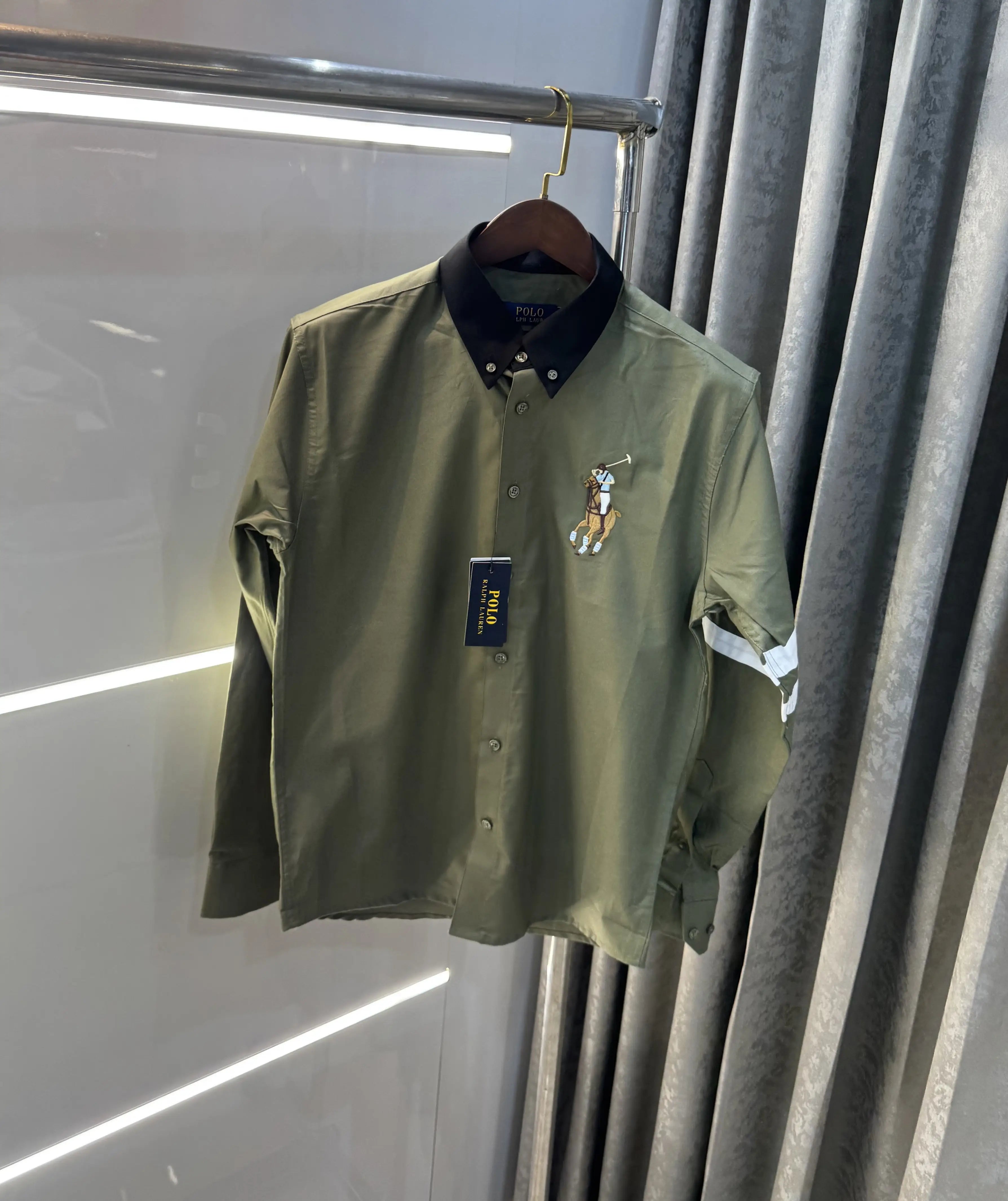 Ralph Lauren Olive Green Premium Classic Shirt Secondary image