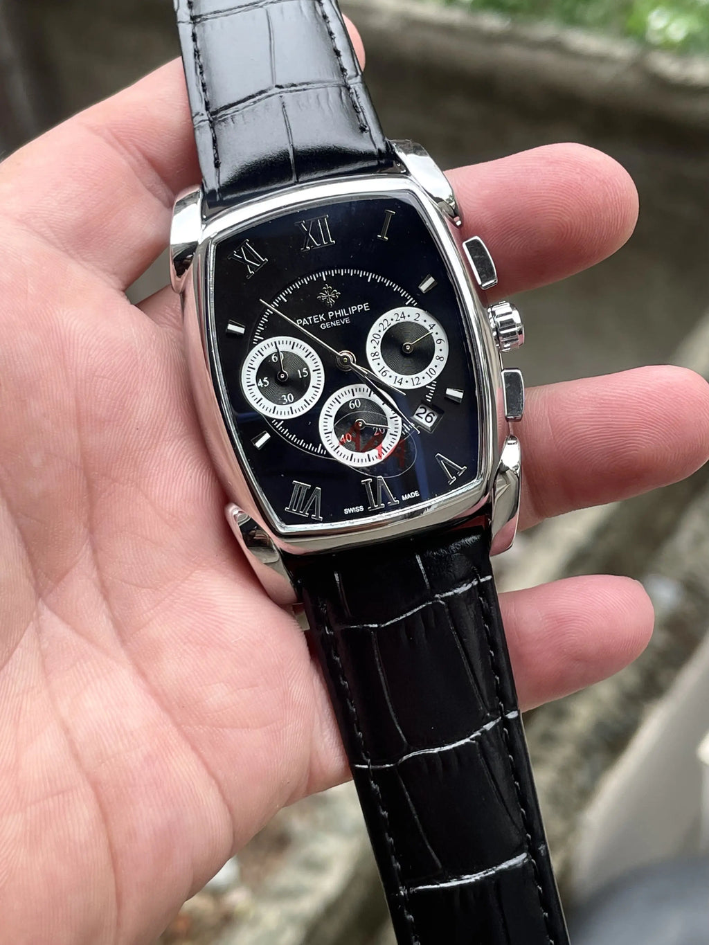 Pate_k philippe style tonneau watch