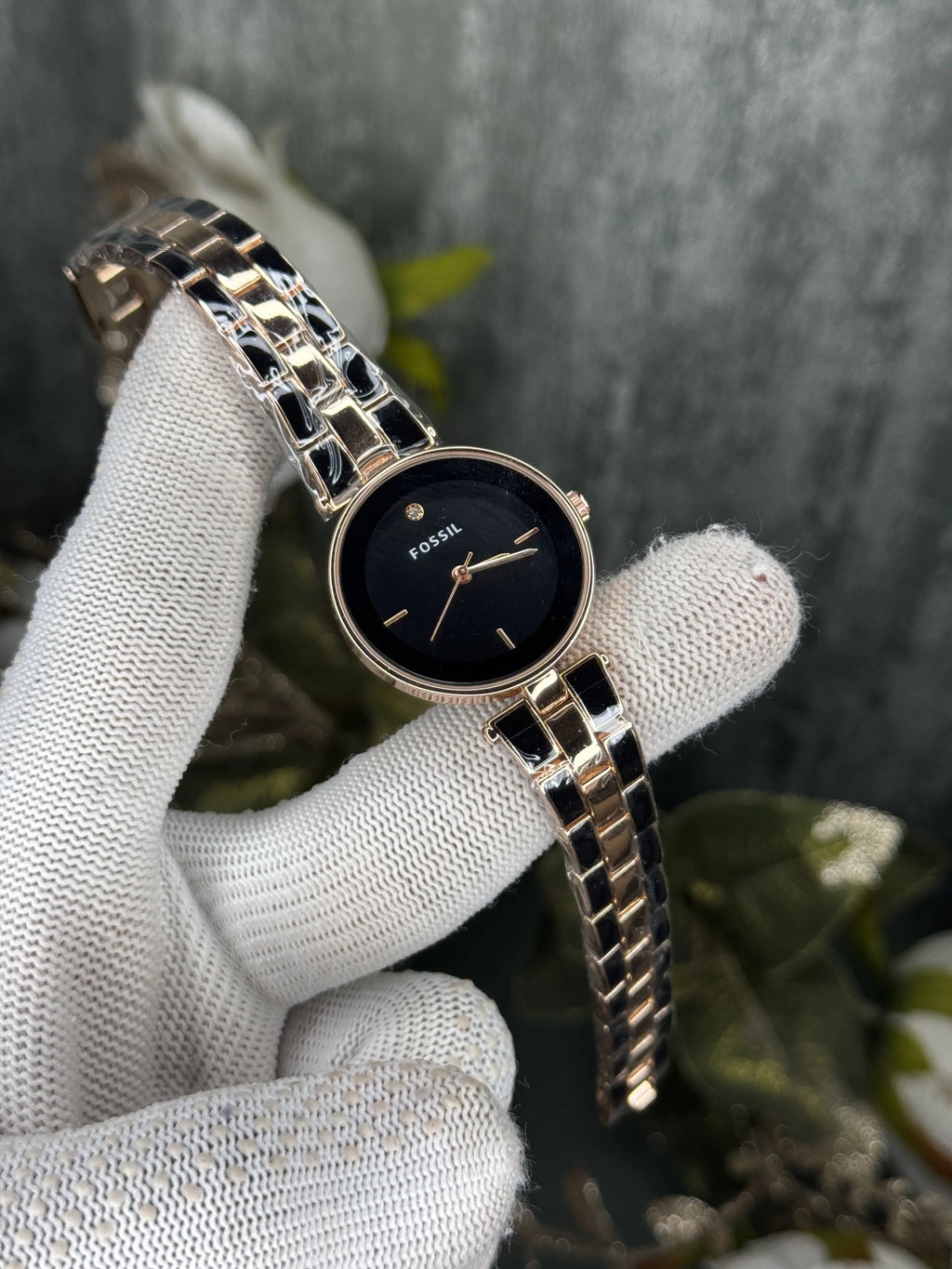 Fossi l Dual Tone Black Premium Ladies Watch