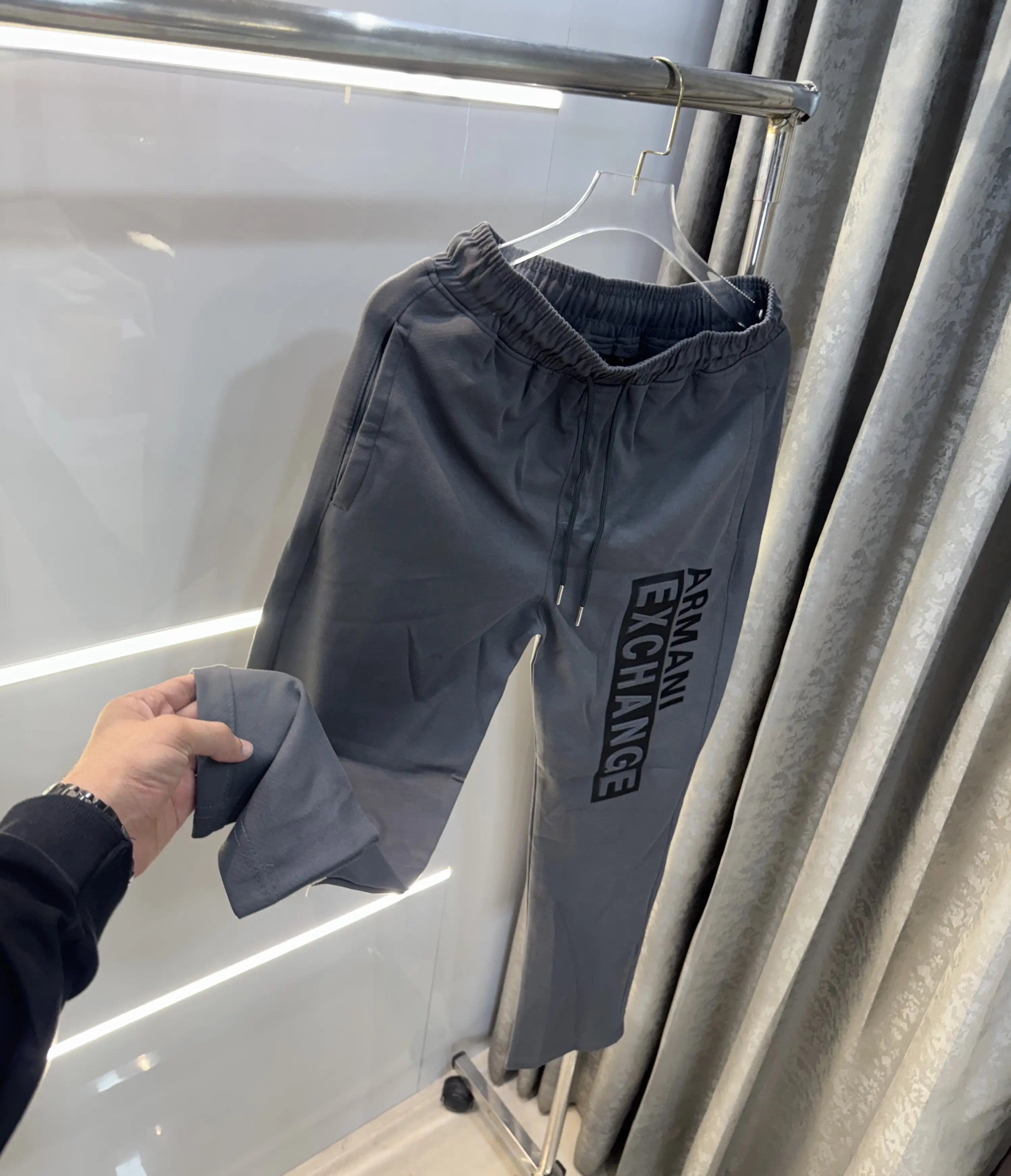 Armani Exchange Grey Premium Trackpant Main image