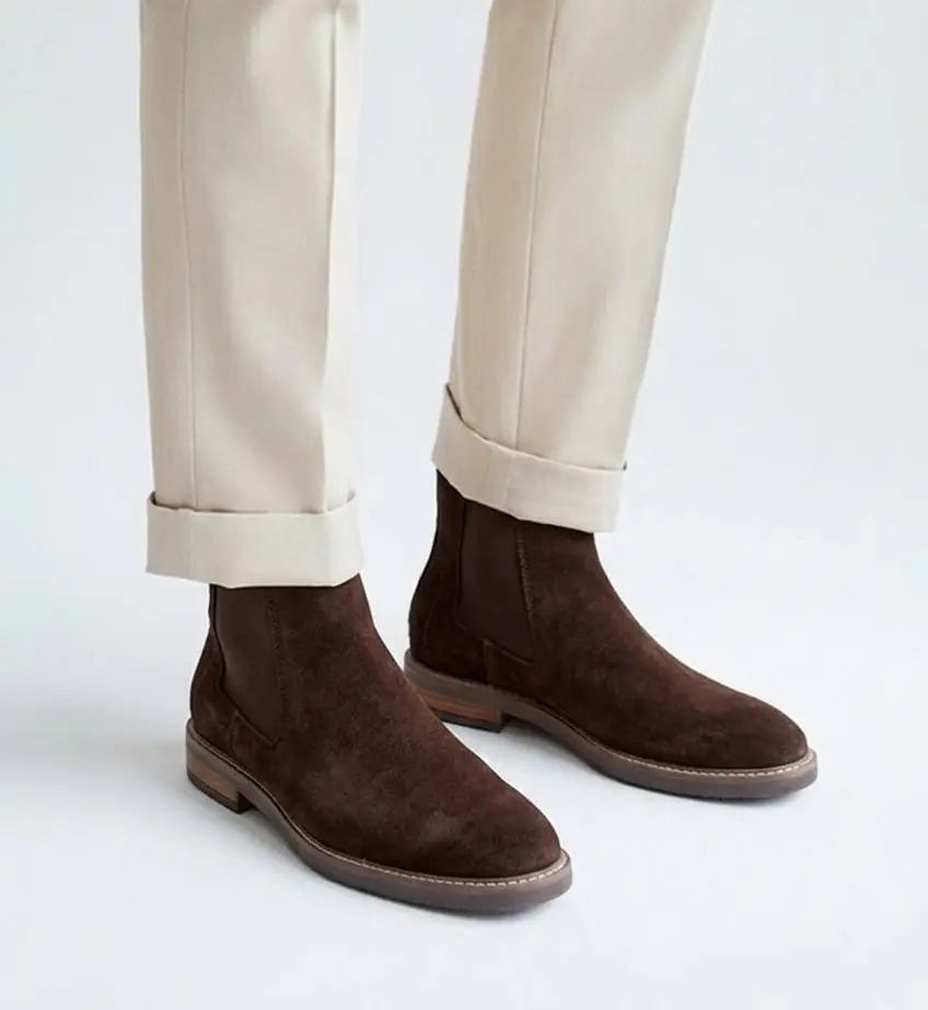 Clarks_Brown Premium Suede Leather Boots Main image