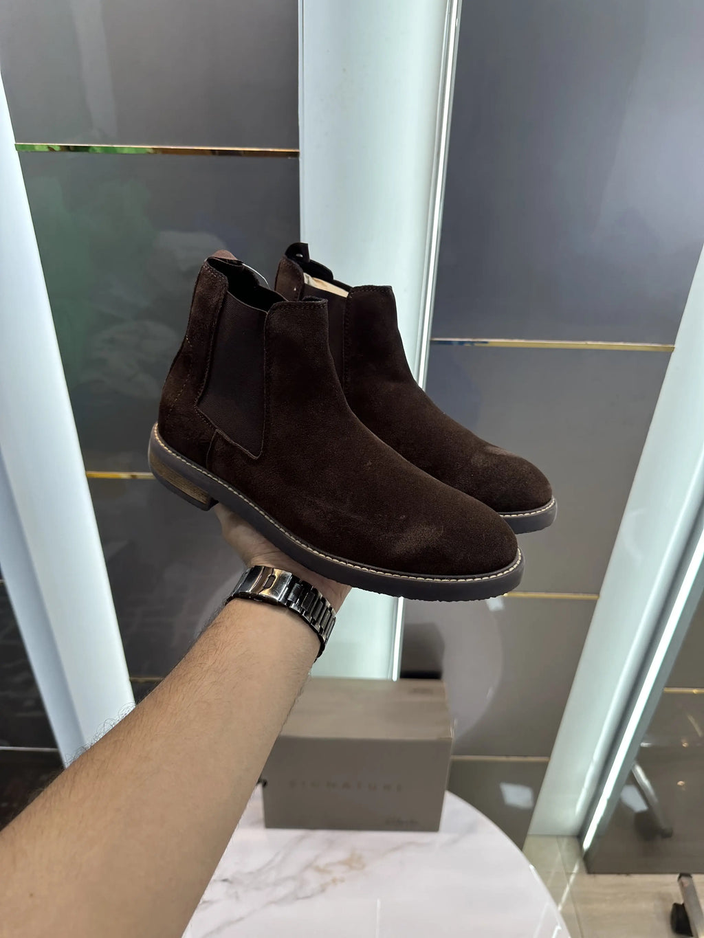 Clarks_Brown Premium Suede Leather Boots
