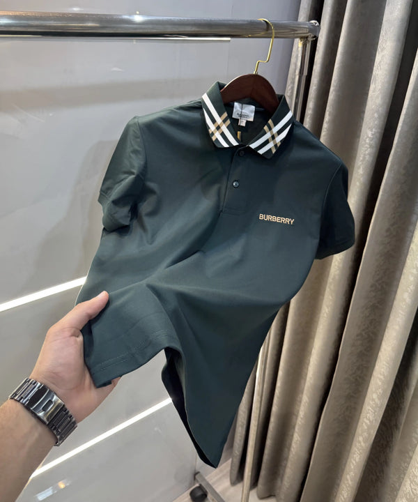 Burberr y Bottle Green Imported Polo T-Shirt