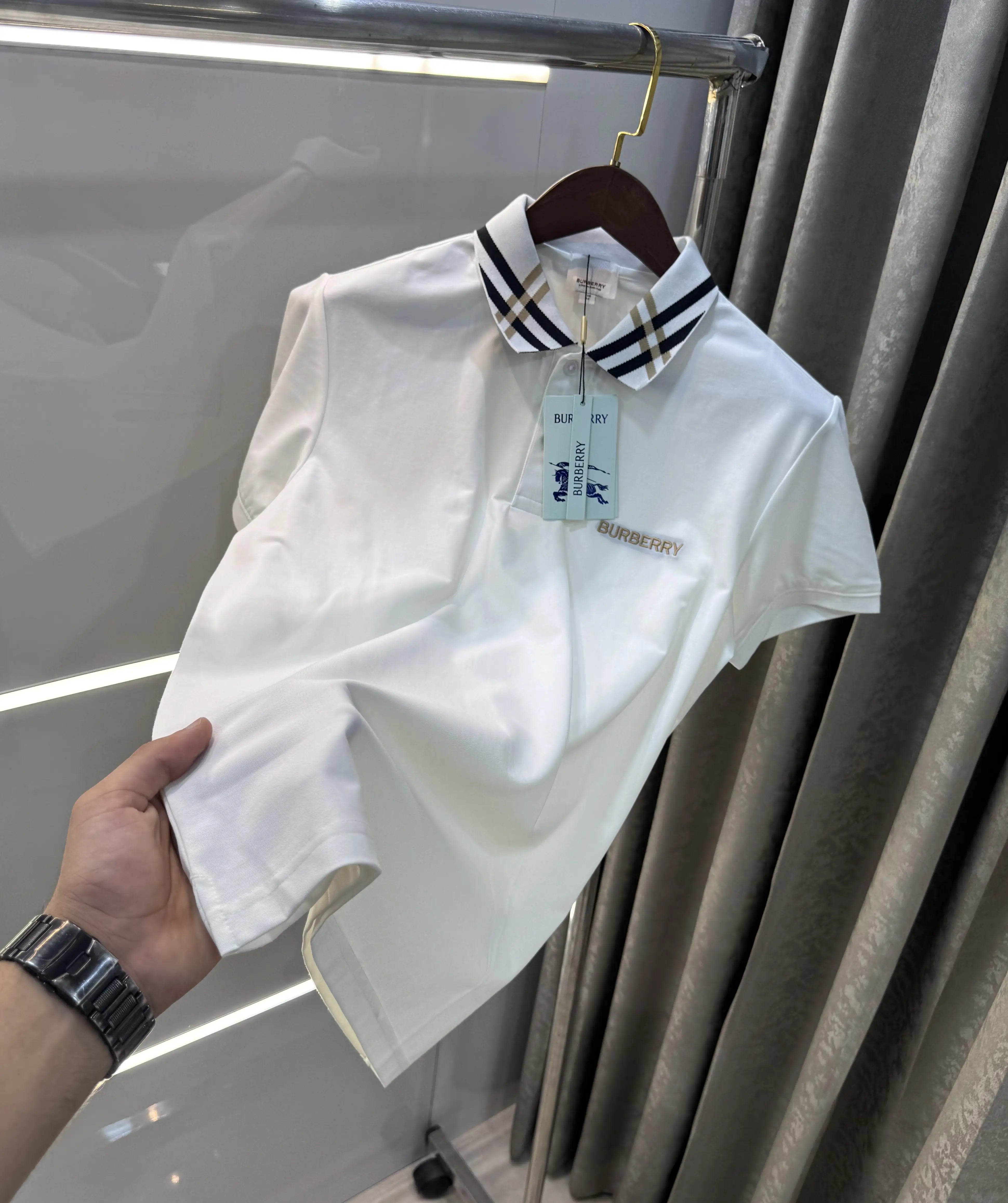 Burberr y White Imported Polo T-Shirt Main image