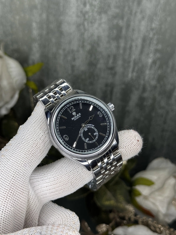 Role x Chronometer Silver Black Premium Watch
