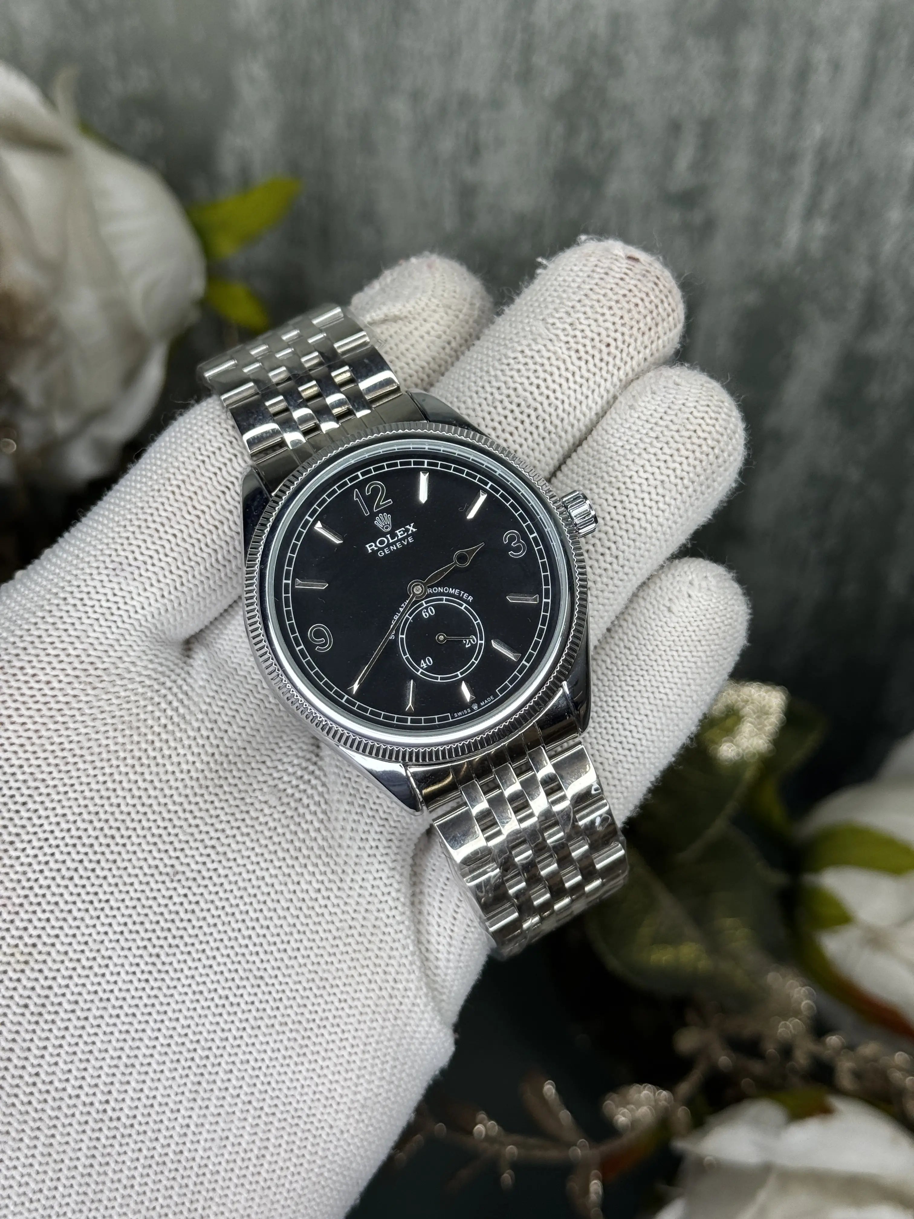 Role x Chronometer Silver Black Premium Watch Secondary image