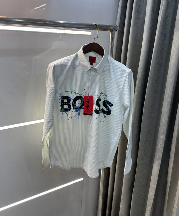 Hugo Boss Green Logo Work Premium Shirt