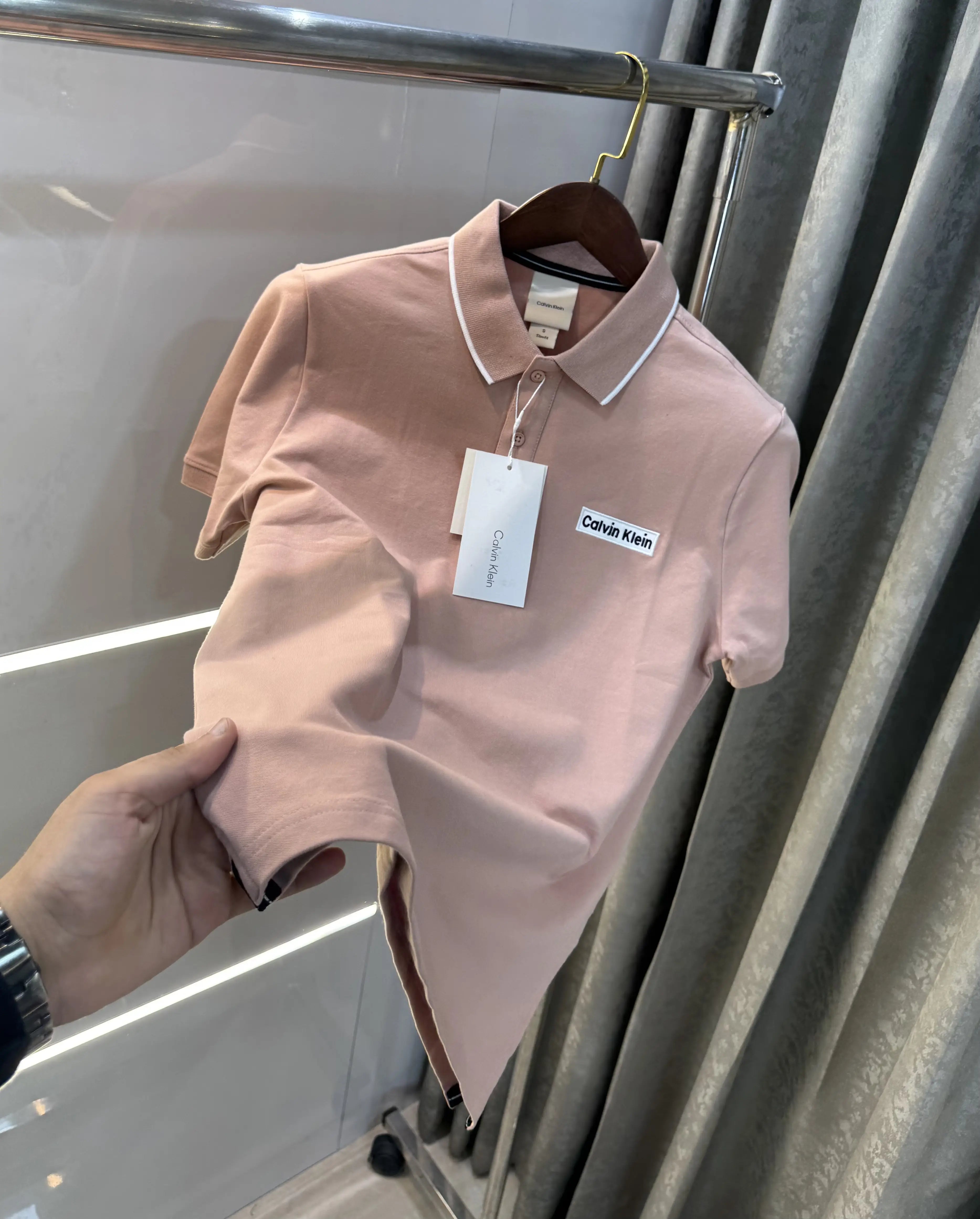 Calvin  Klein Pink Premium Polo T-Shirt Secondary image