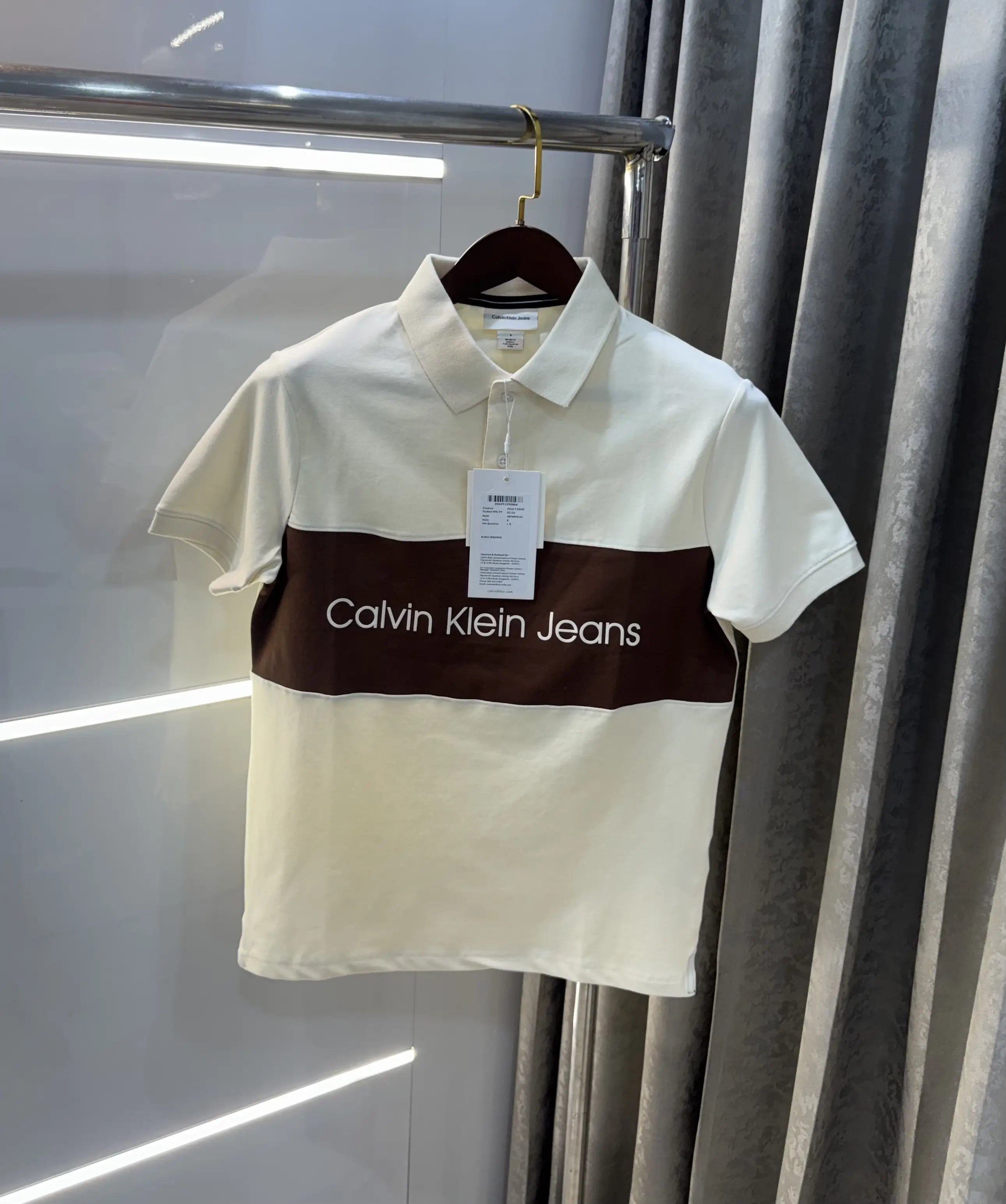 Calvin  Klein Cream Premium Polo T-Shirt Secondary image