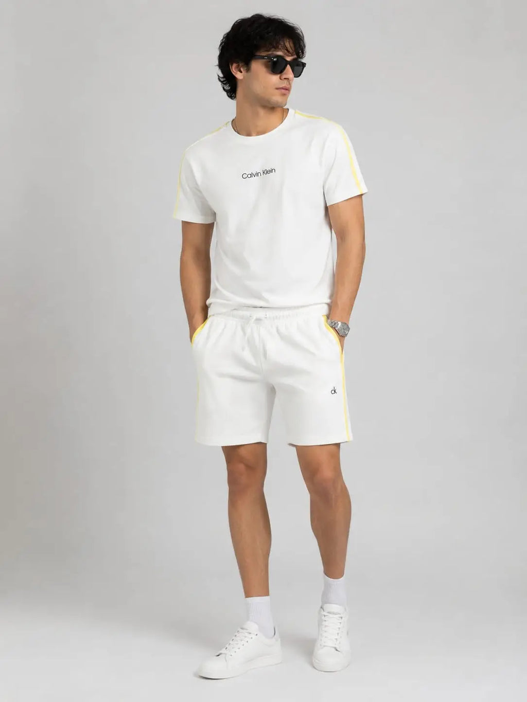 Calvin Klein White Logo Work Premium Cord Set