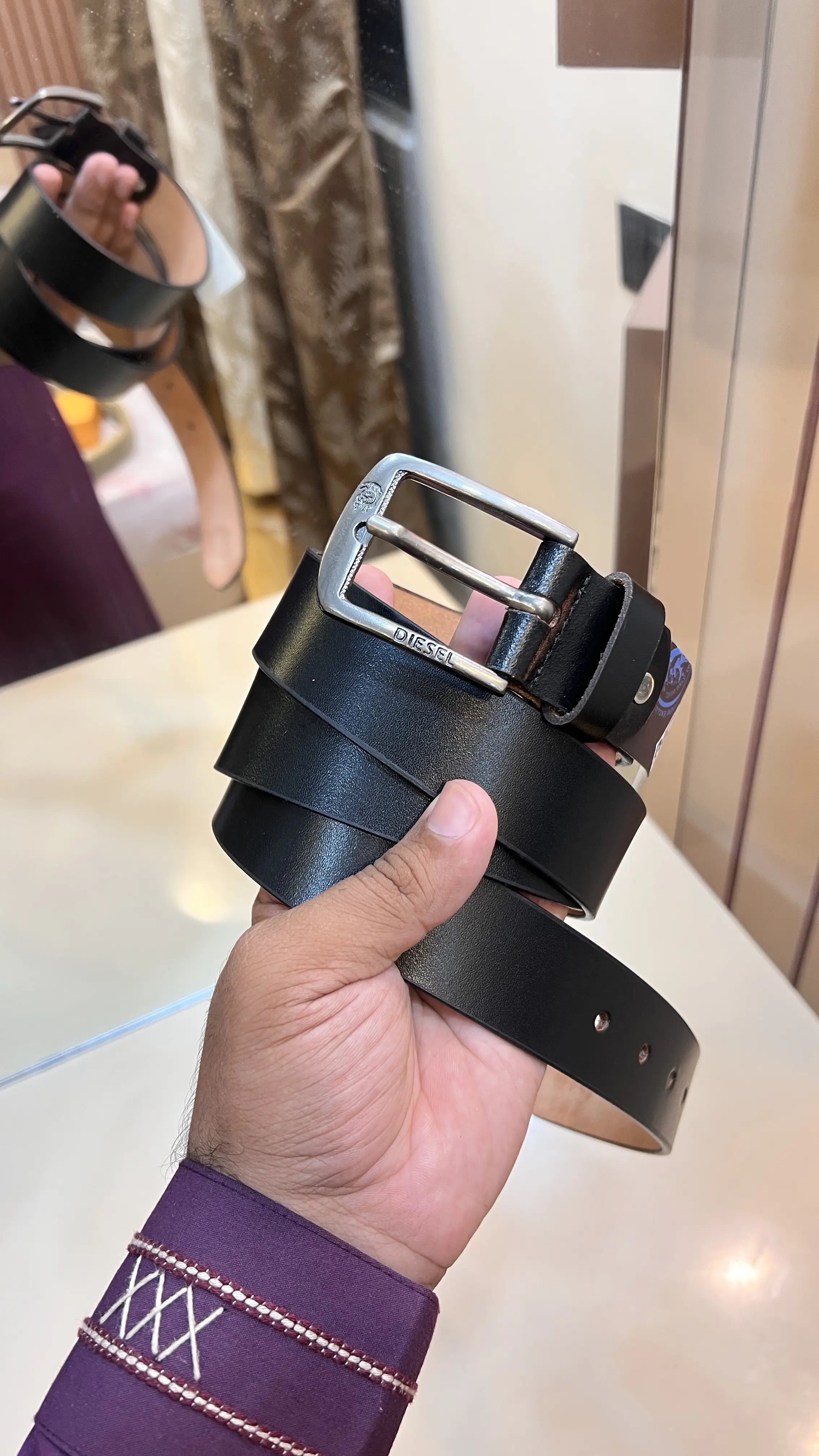DIESEL PREMIUM QUALITY IMPORTED LEATHER BELT WITH BOX DL-002