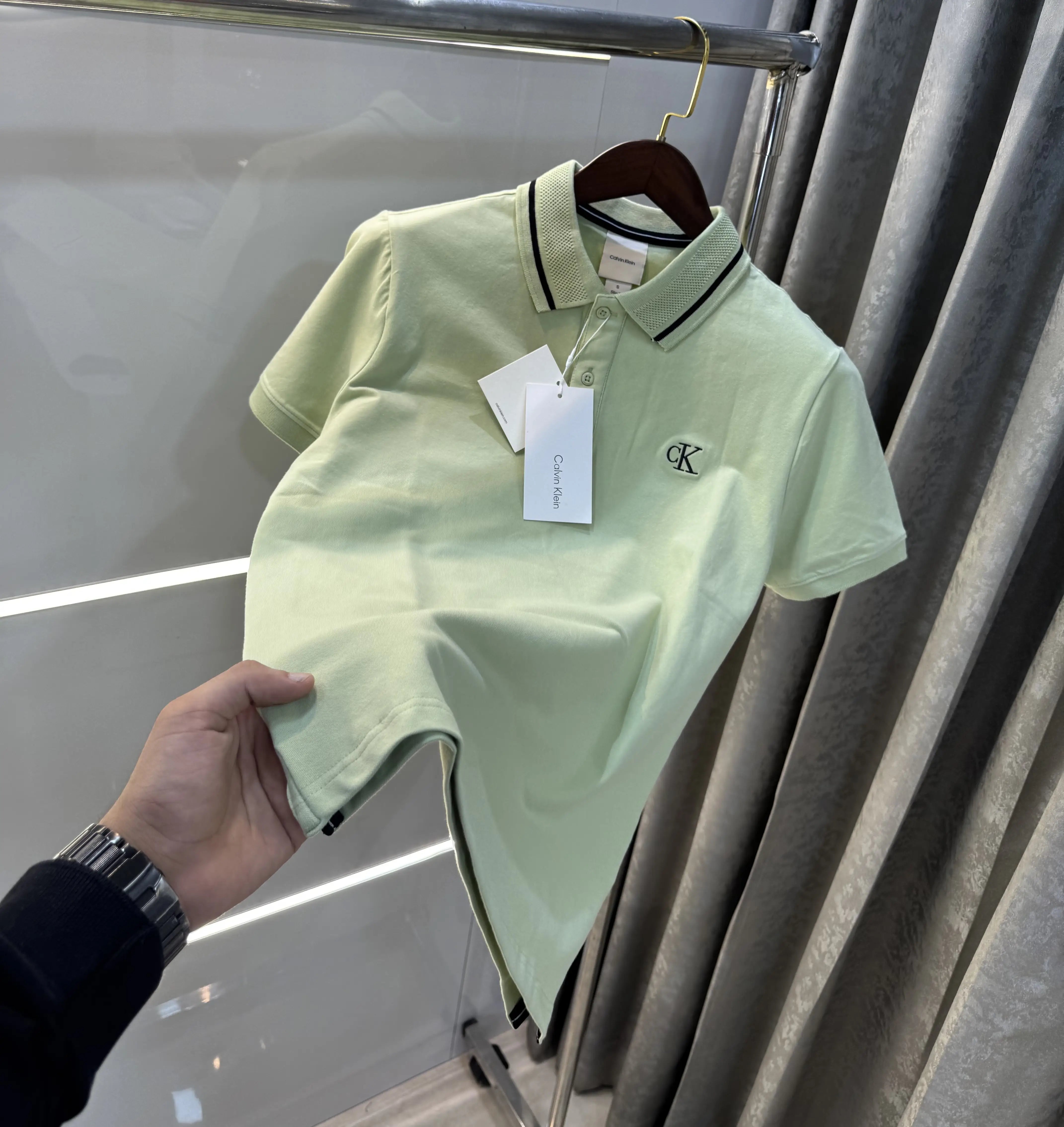 Calvin  Klein Aqua Green Premium Polo T-Shirt Secondary image