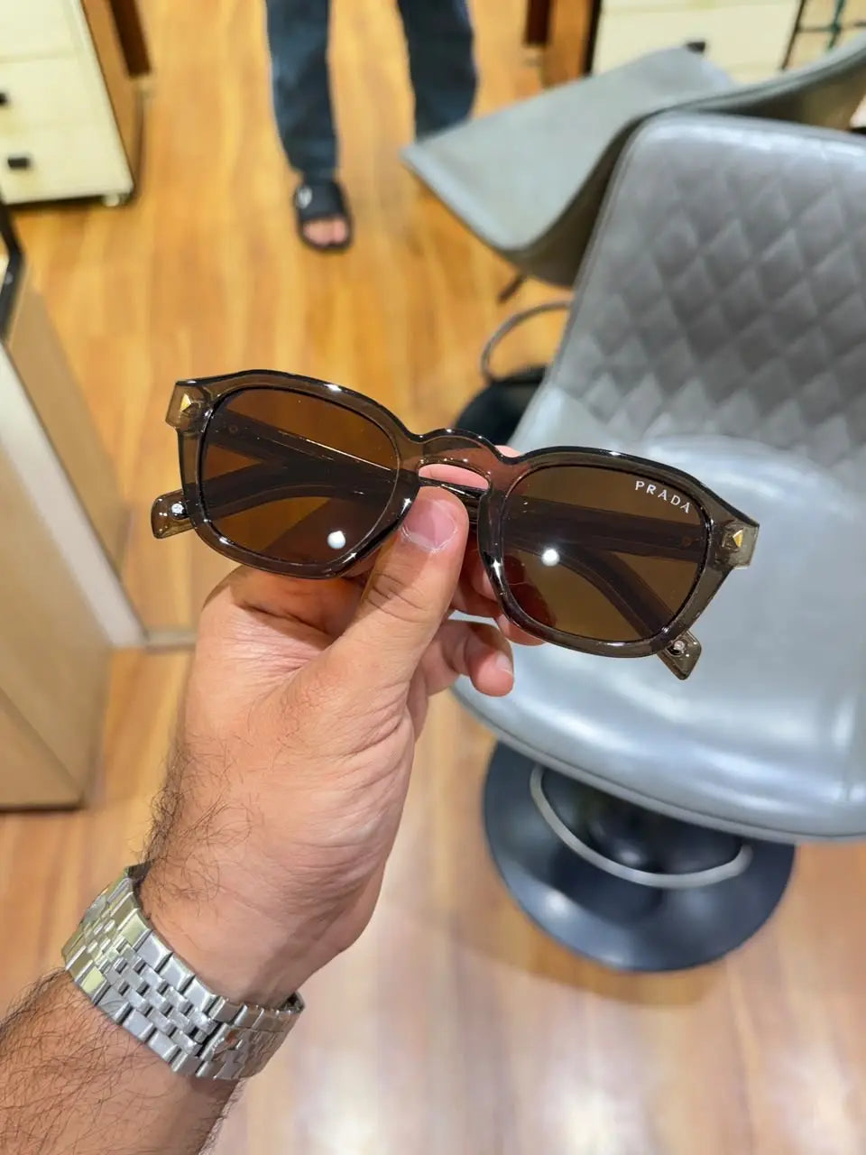 Prada 3490 olive brown Secondary image