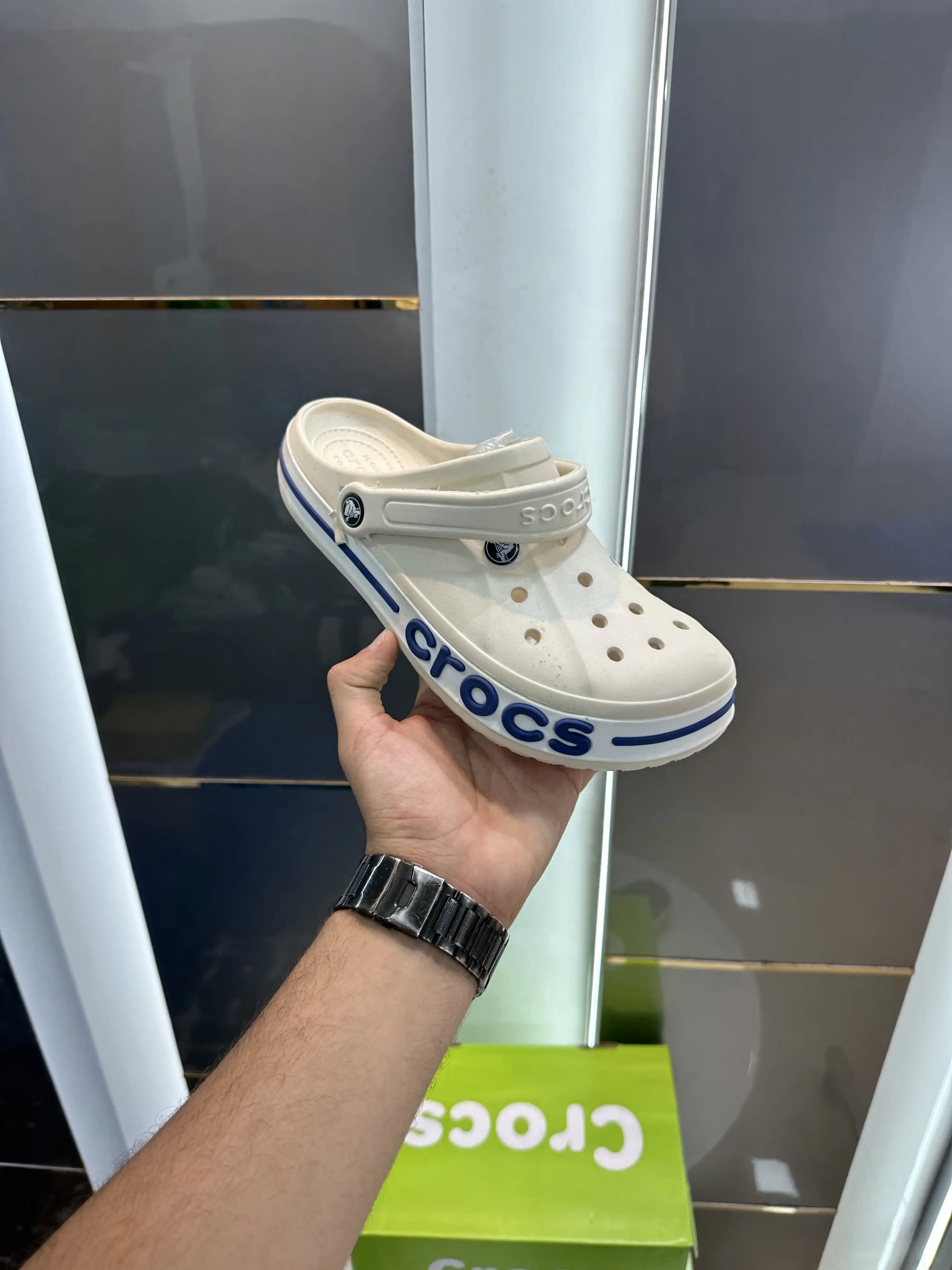 Crocs_Bayaband Clogs Cream Blue Secondary image