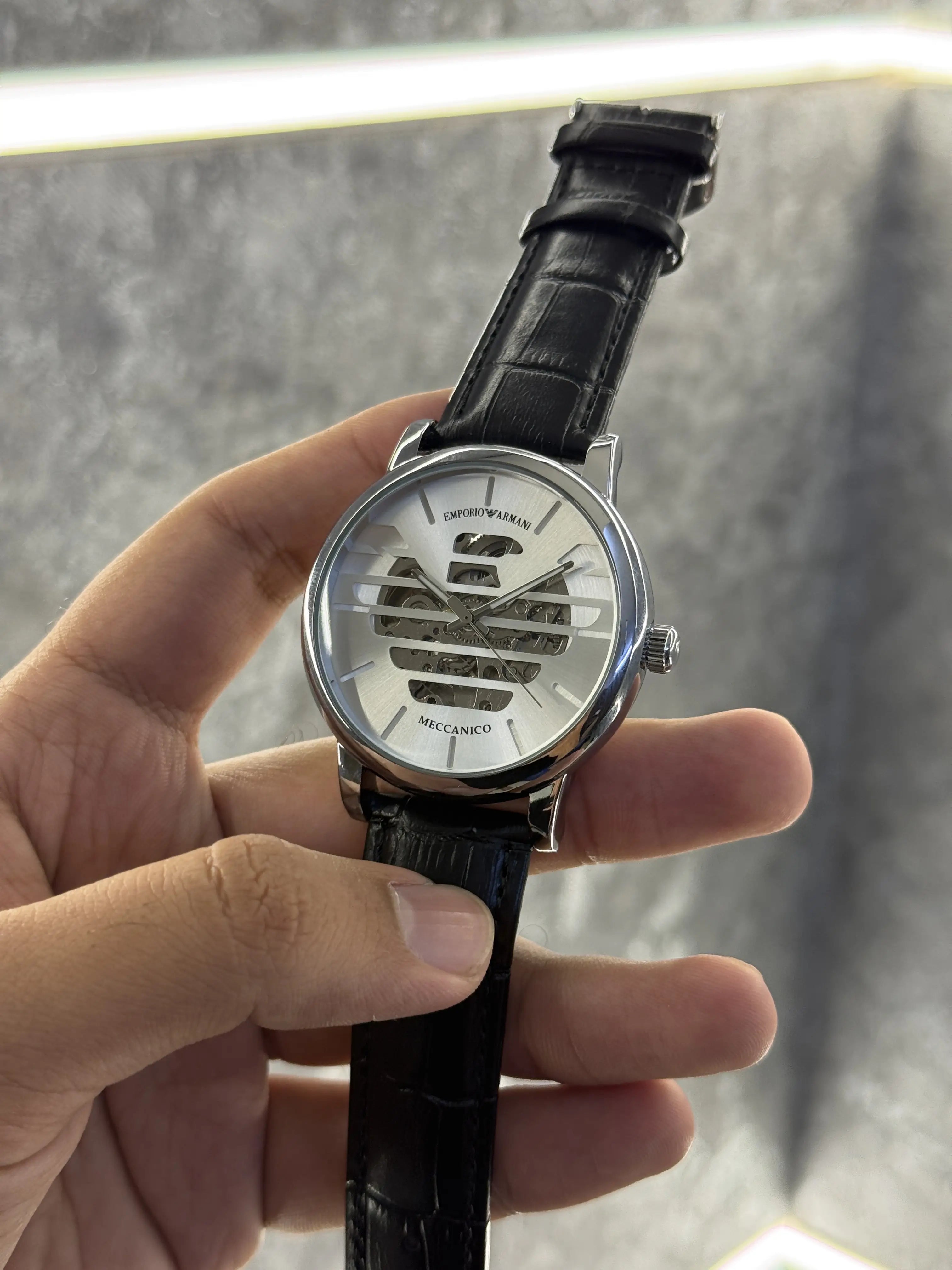 Emporio Armani Meccanico Black Silver Automatic 024