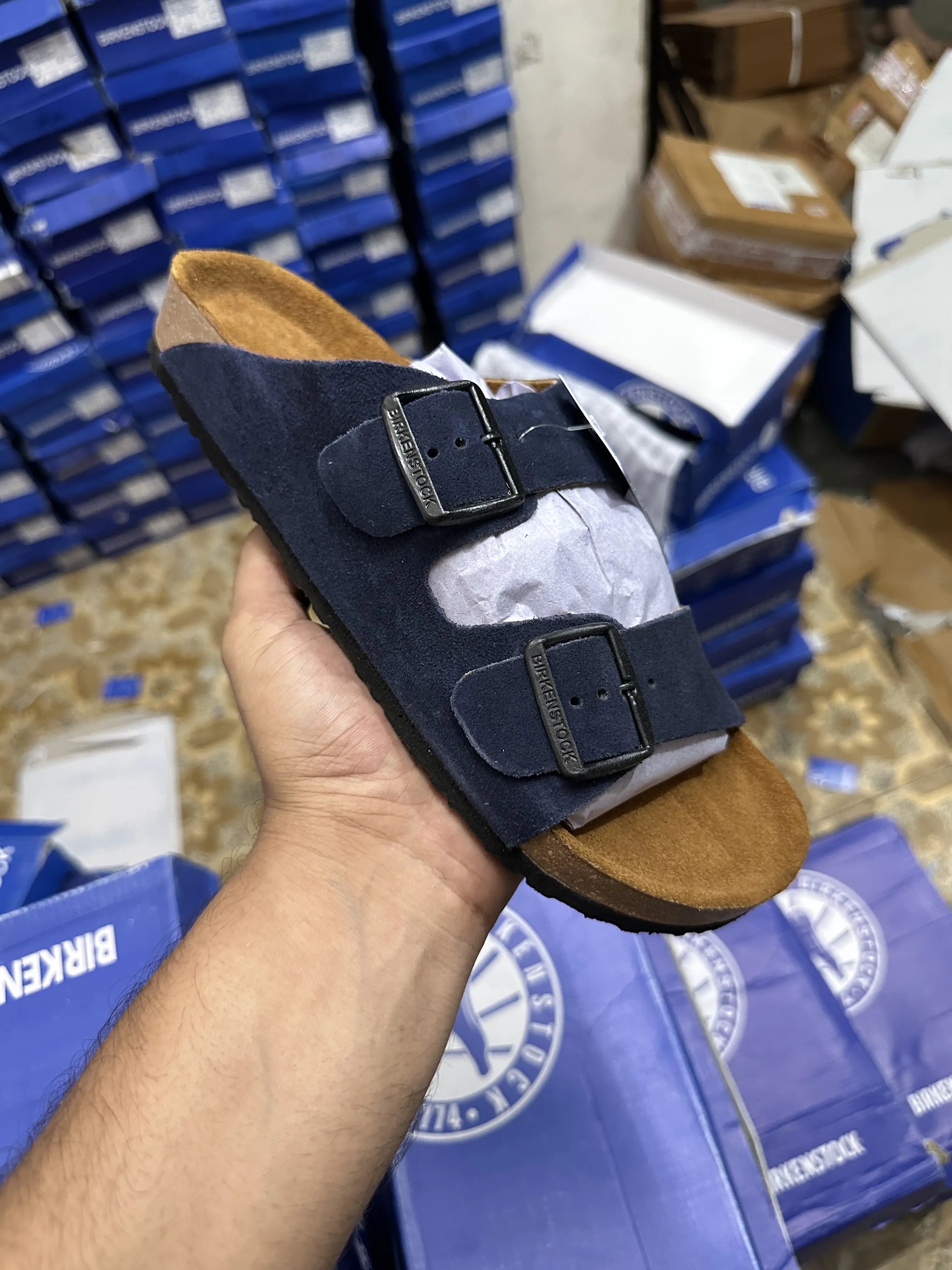 BIRKENSTOCK ARIZONA NAVY BLUE Main image