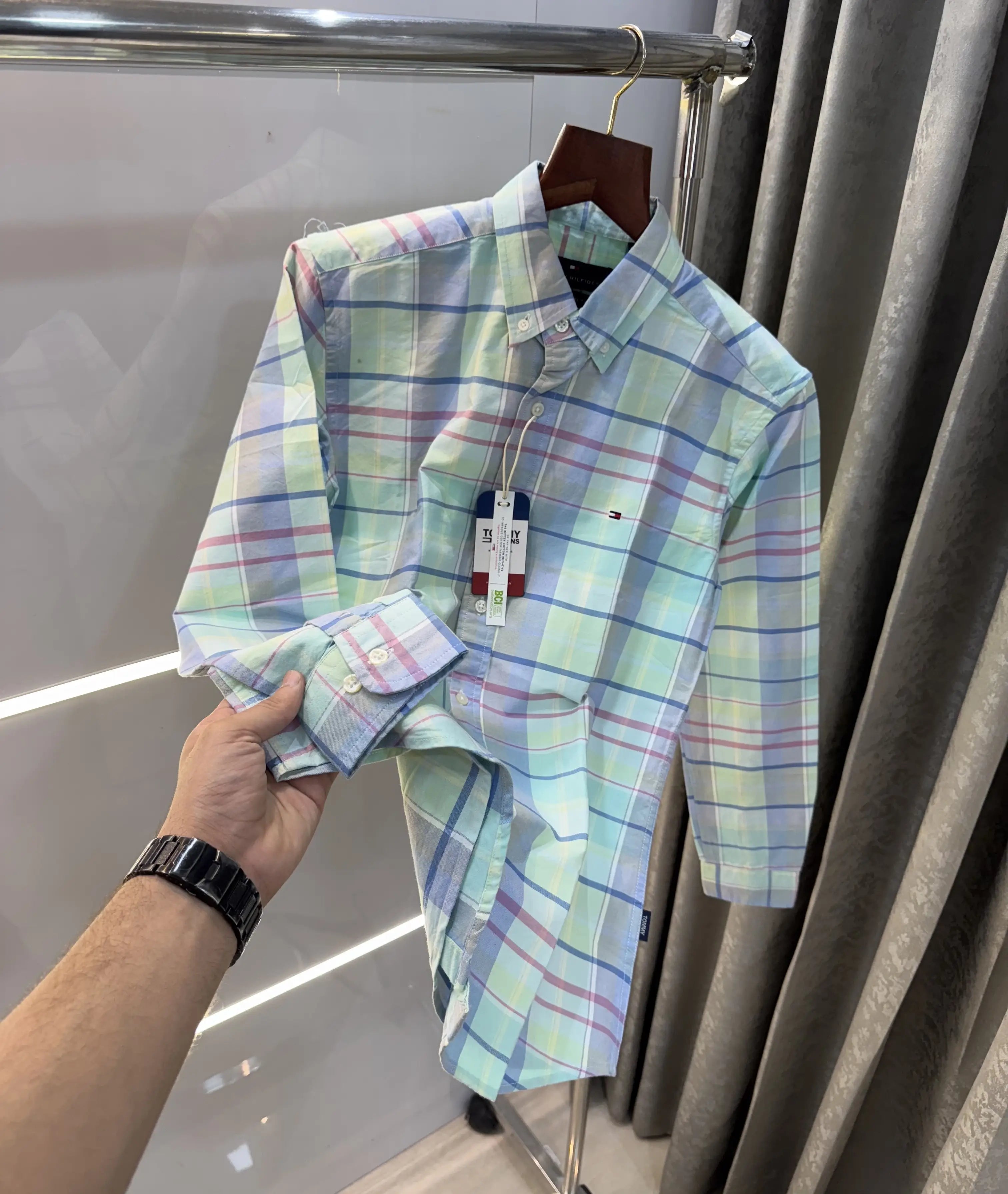 Tommy Hilfiger Green Oxford Premium Shirt Main image