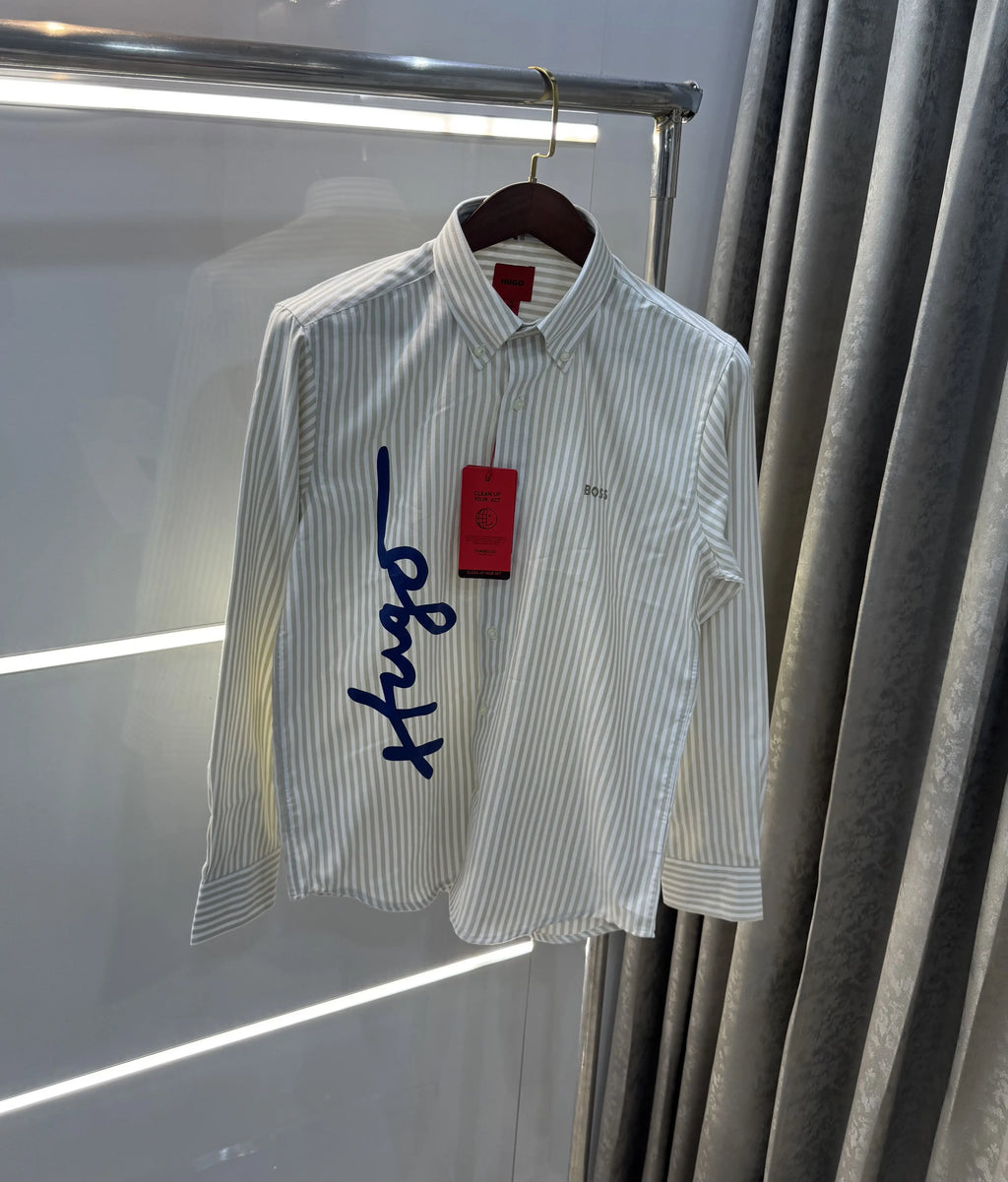 Hugo Boss Beige Logo Work Premium Shirt