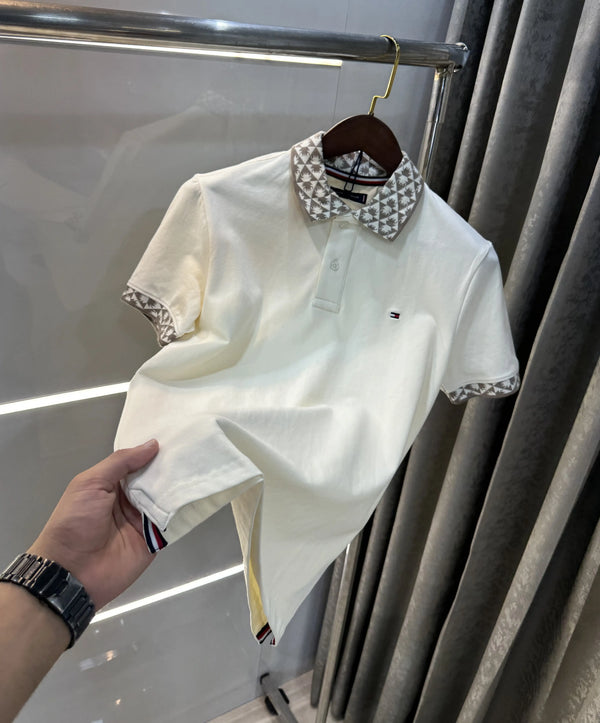 Tomm y Hilfiger Cream Premium Polo T-shirt