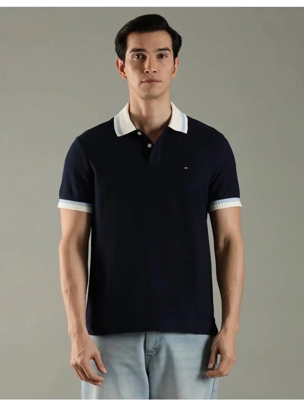 Tomm y Hilfiger Navy Blue Premium Polo T-shirt