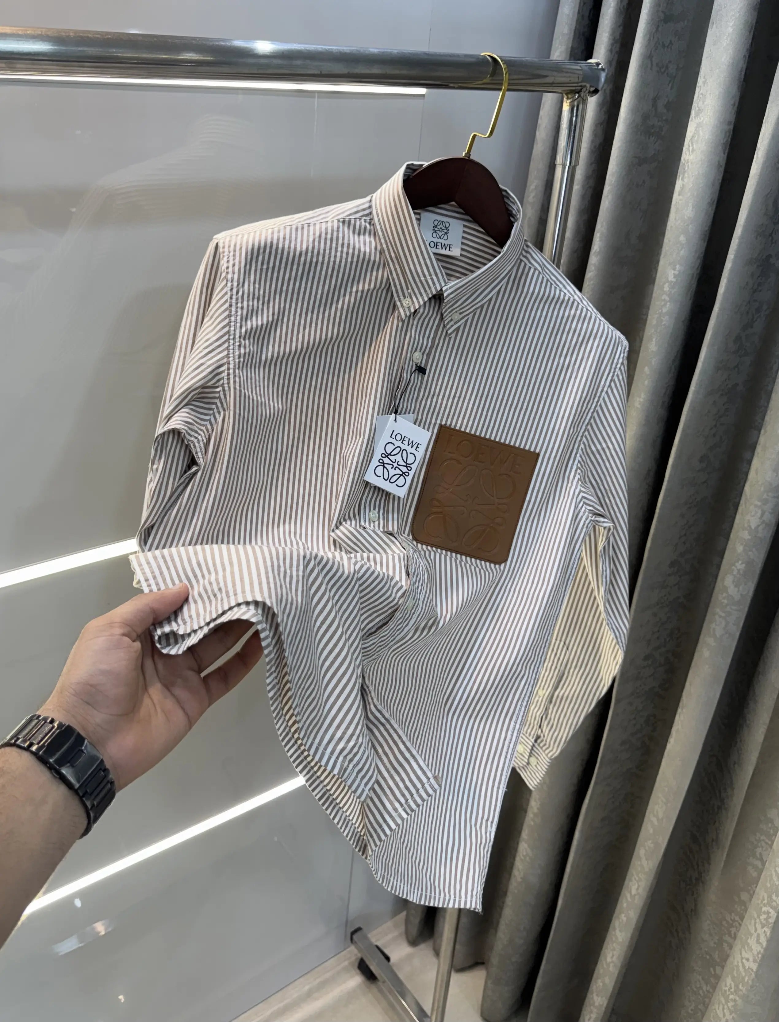 Loewe Brown Logo Patch Imported Shirt Main image