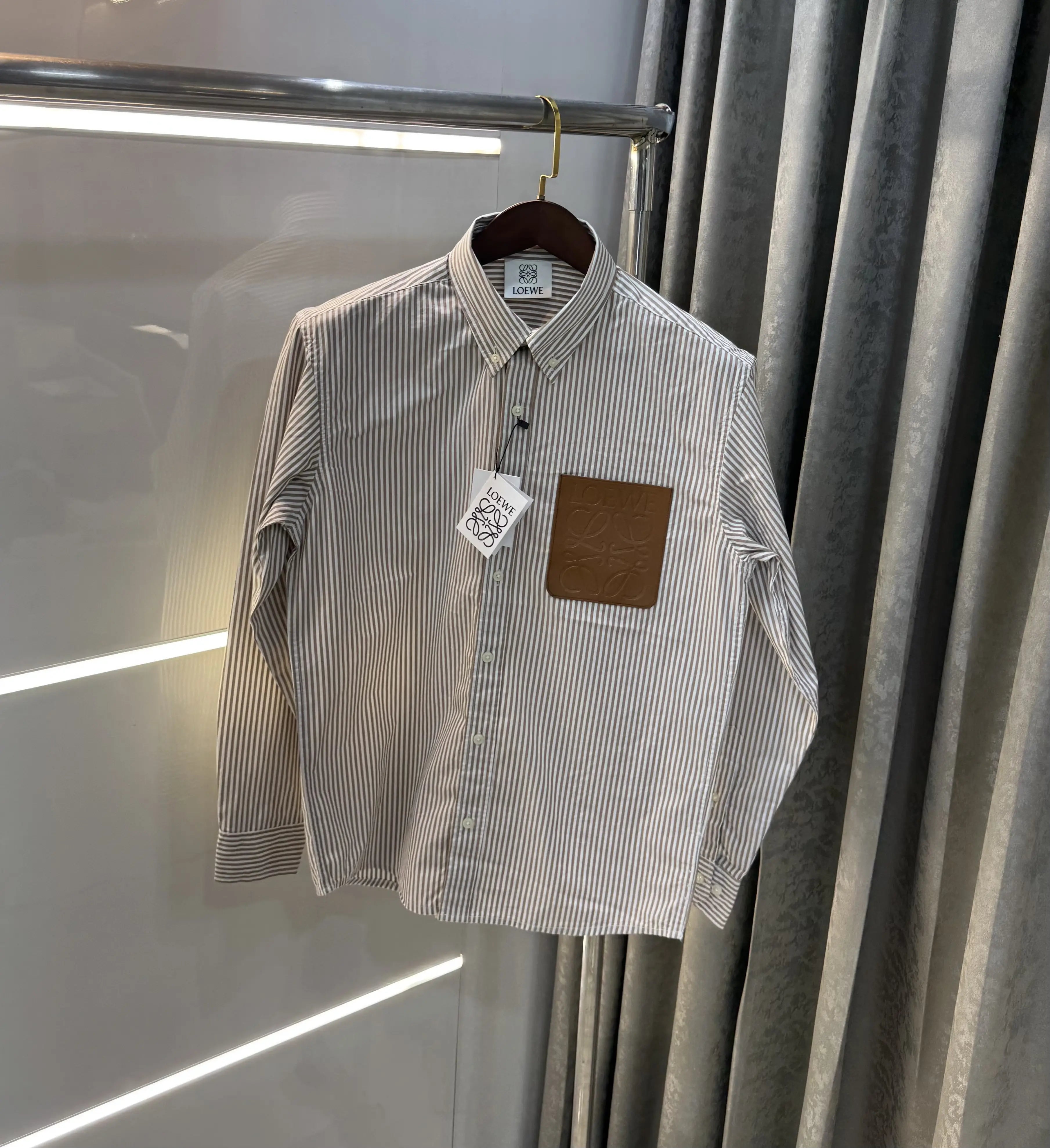 Loewe Brown Logo Patch Imported Shirt Secondary image