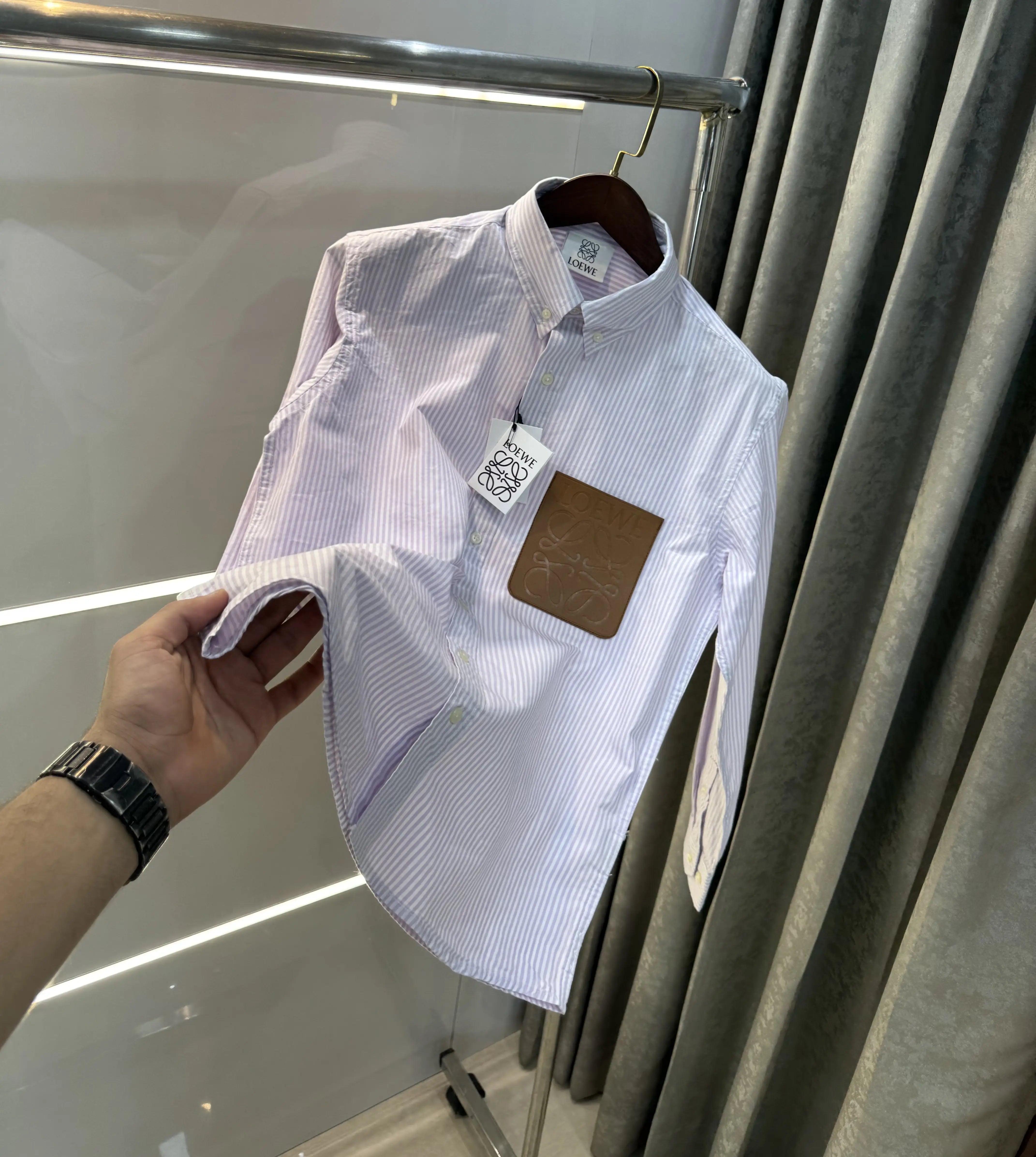 Loewe Purple Logo Patch Imported Shirt Secondary image