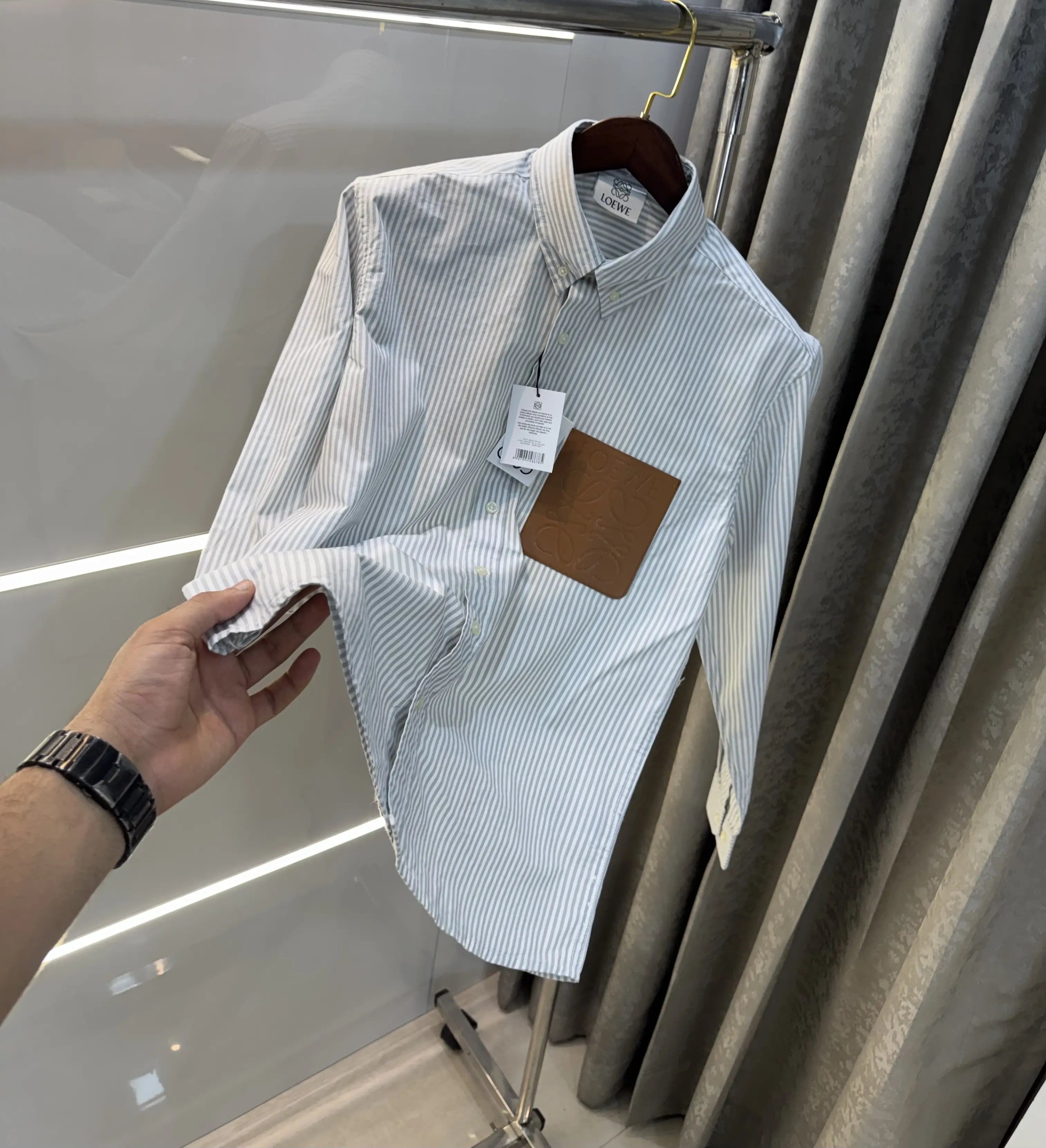 Loewe Grey Logo Patch Imported Shirt Main image