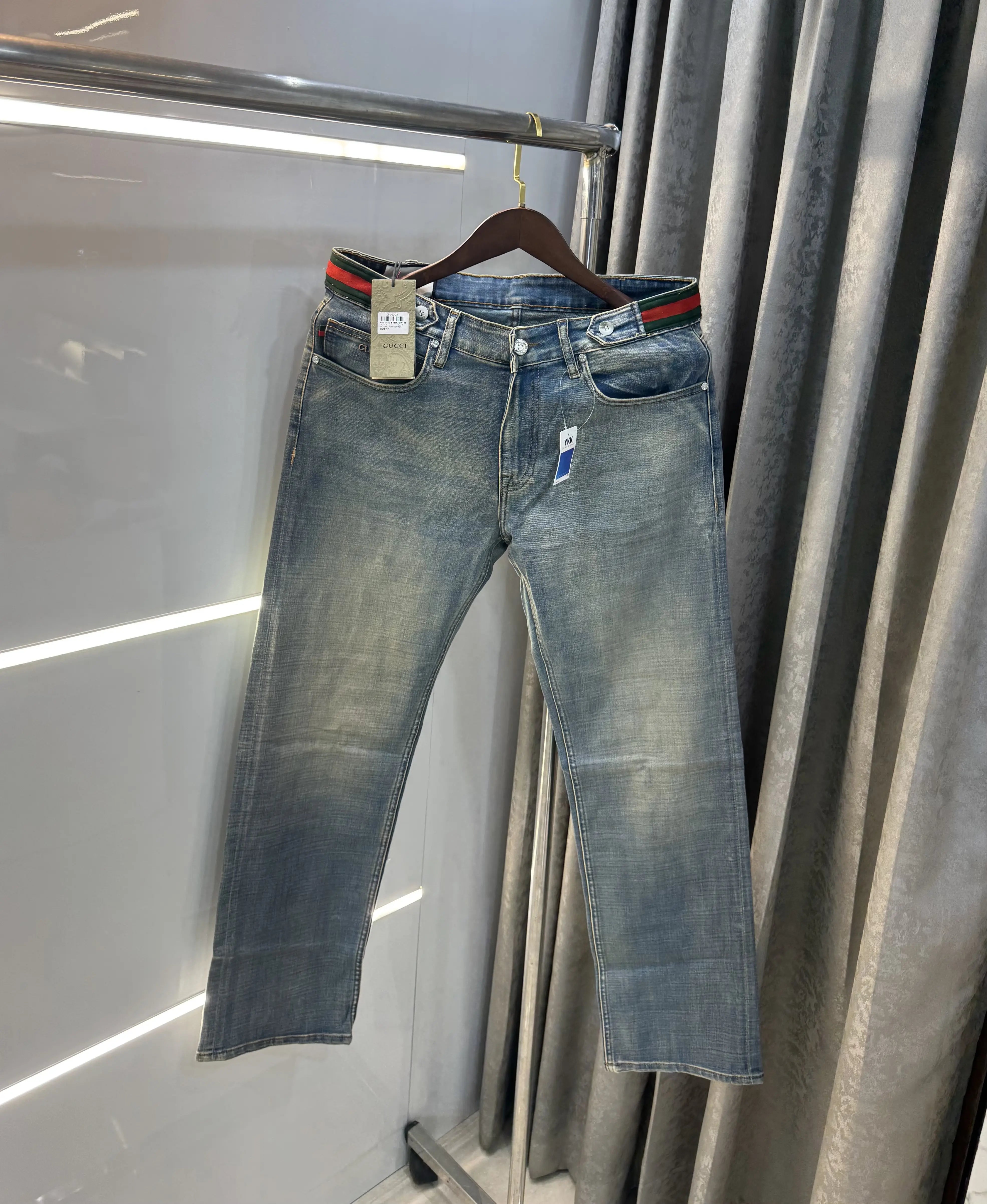 Gucc i Greenish Imported Premium Denim Secondary image