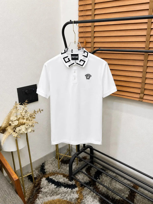Versace Face Embroidered Imported Premium Polo T-shirt (DN 546)