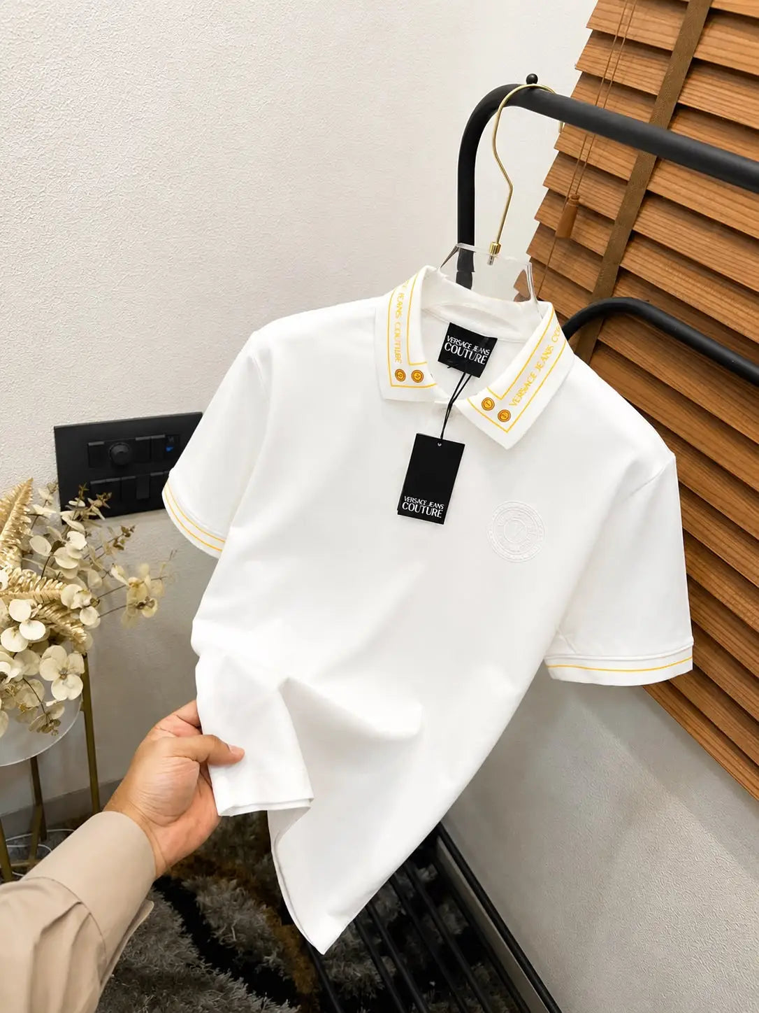 Versac_e Printed Imported Very Premium Classic Polo T-shirt (DN 546) Secondary image