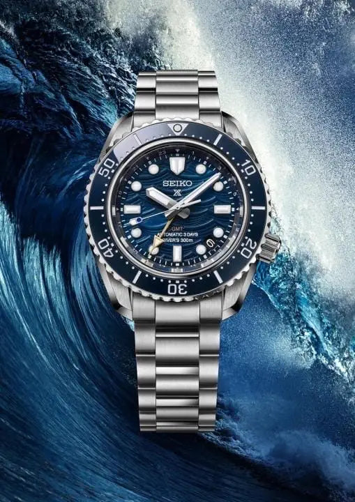 Seiko Prospex Gmt divers ocean wave Blue 067 Main image