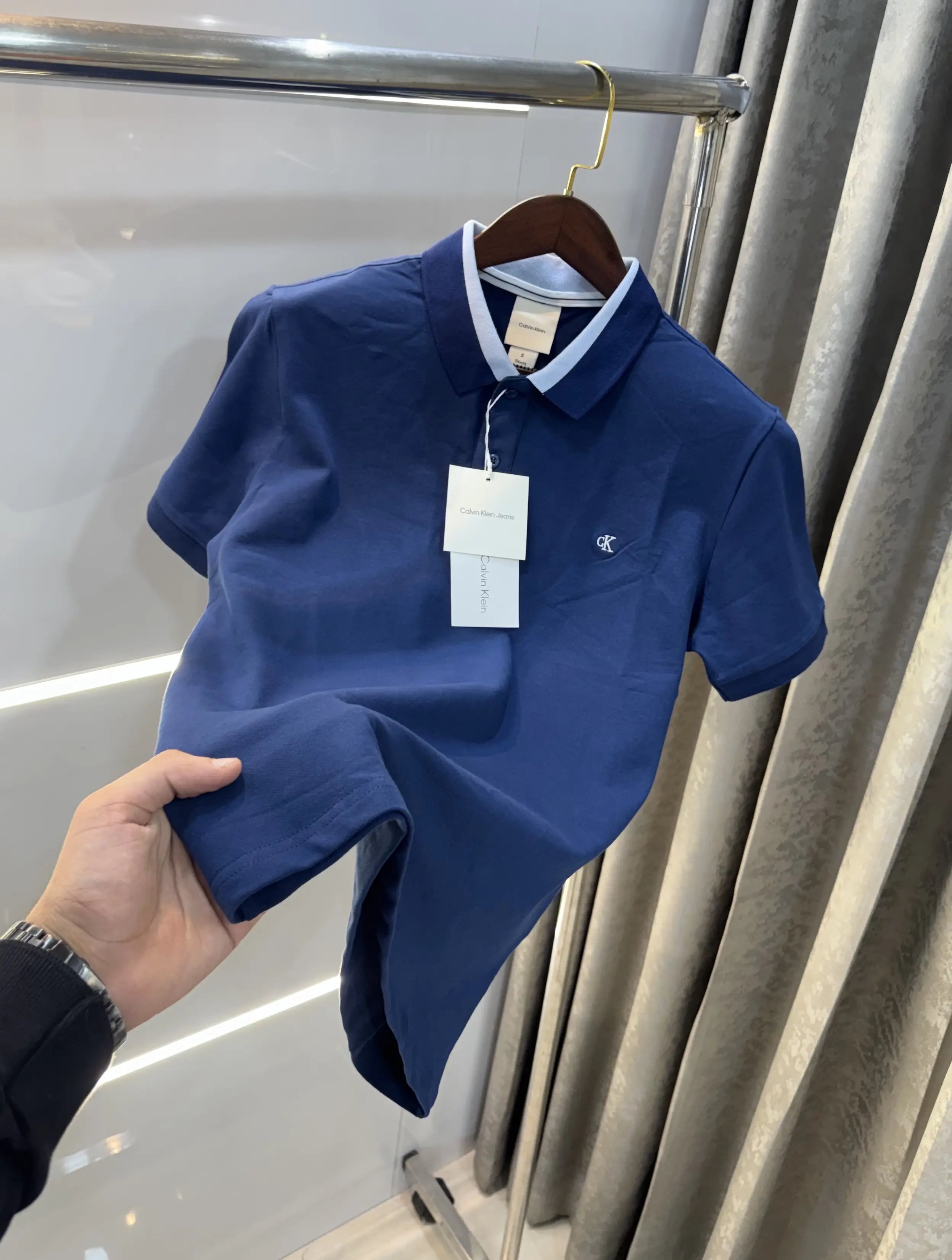 Calvin  Klein Petrol Blue Premium Polo T-Shirt Main image