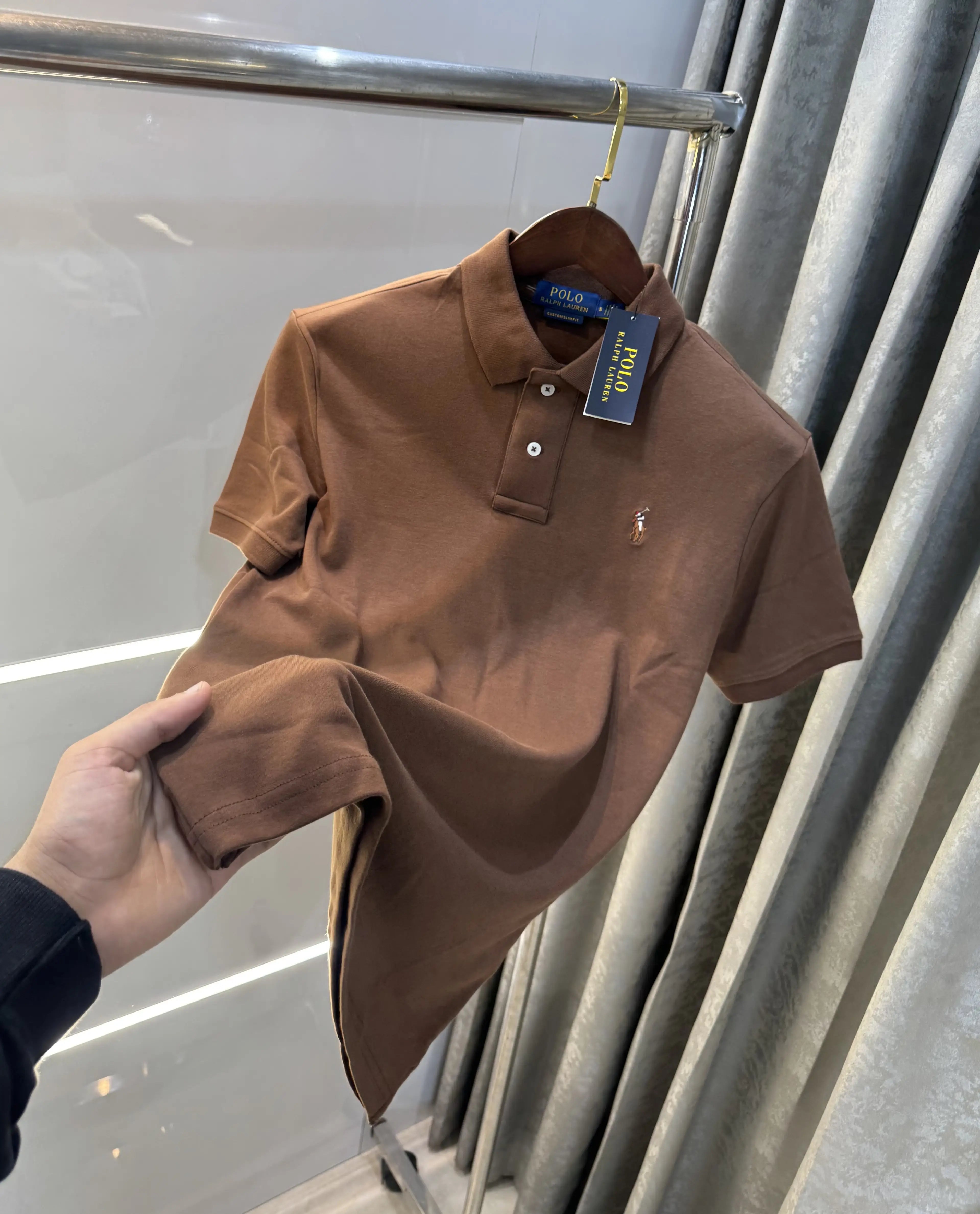 Ralph Lauren Brown Premium Classic Polo T-Shirt Main image