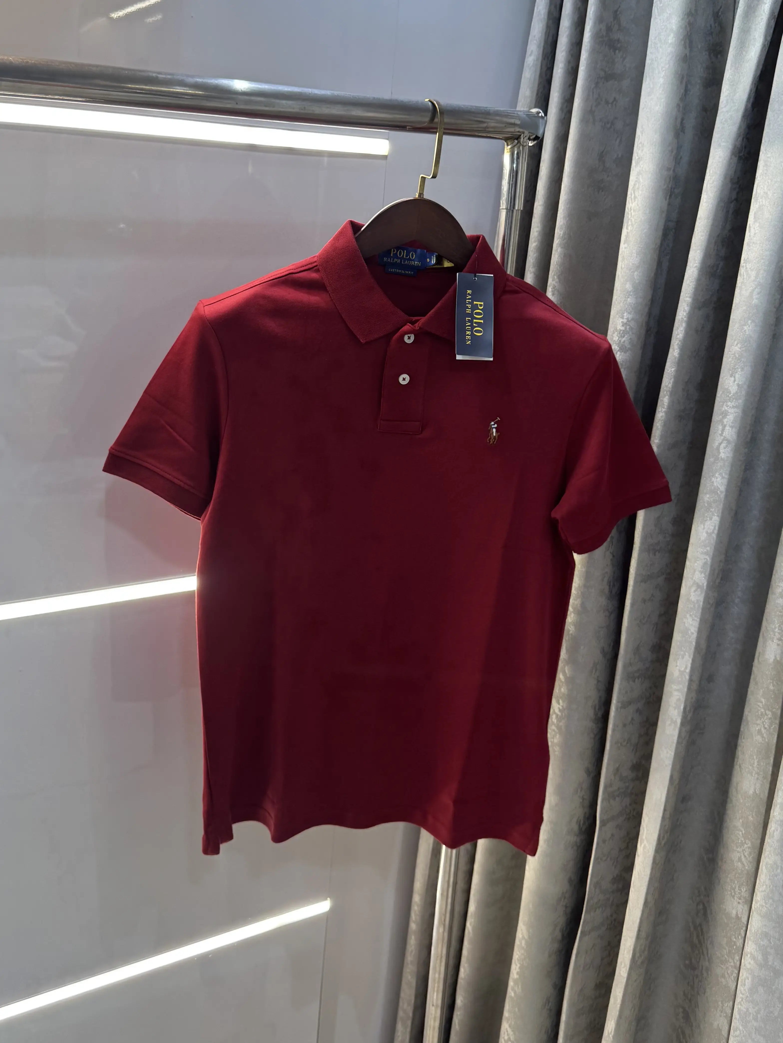 Ralph Lauren Maroon Premium Classic Polo T-Shirt Secondary image