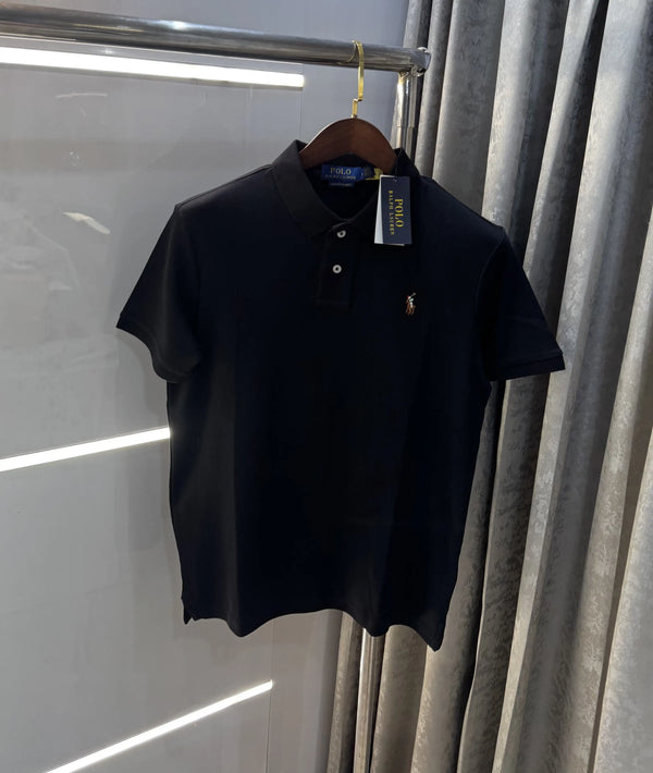 Ralph Lauren Black Premium Classic Polo T-Shirt