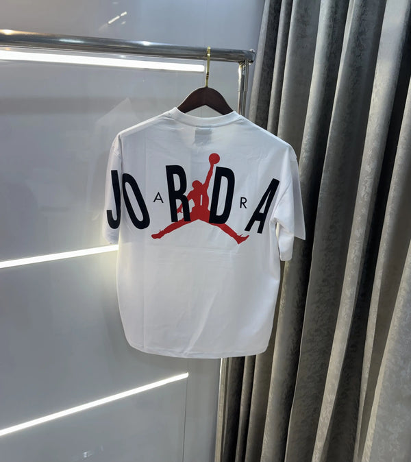 Air Jordan White Back Print Imported Oversized T-Shirt