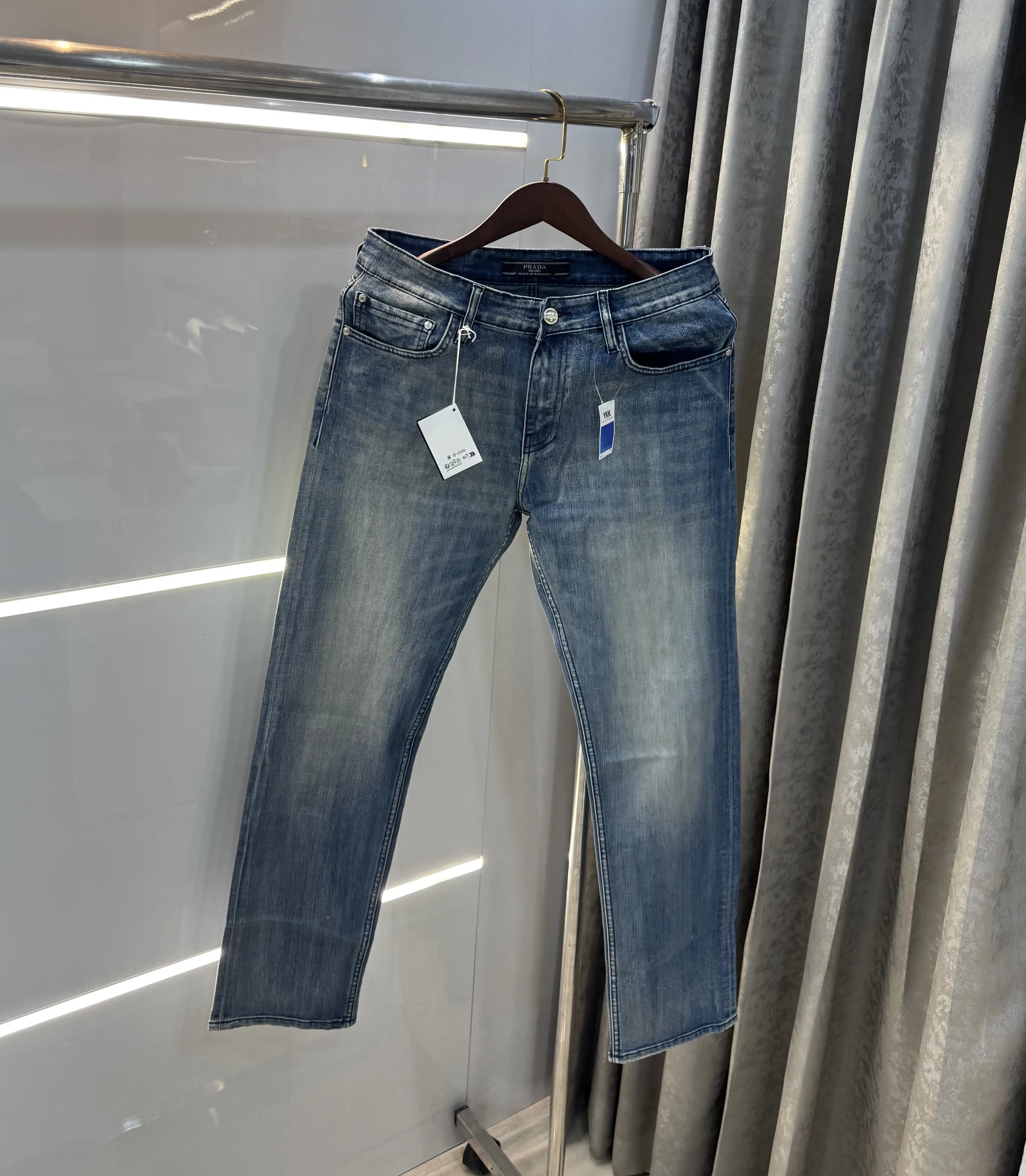 Prad a Milano Greenish Imported Premium Denim Secondary image