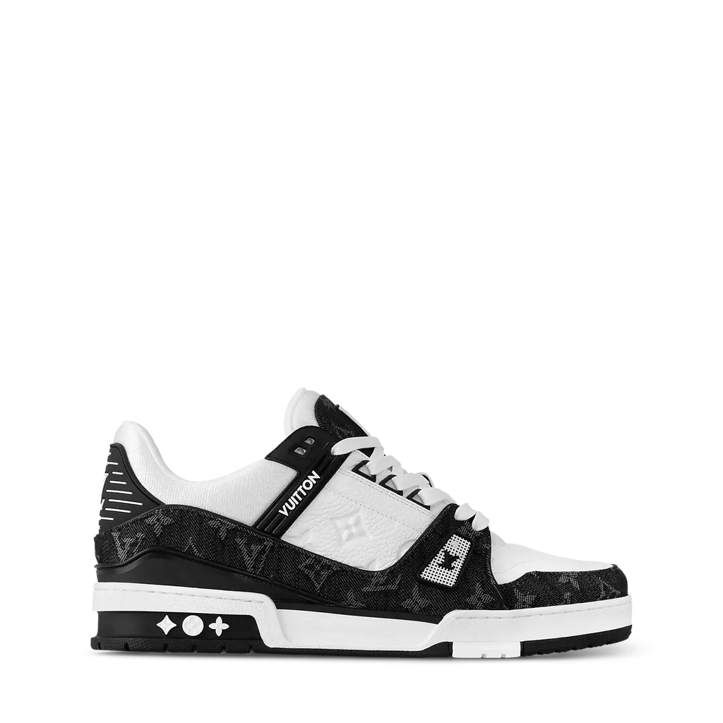 Louis Vuitton LV Trainer Monogram White Black Denim (140