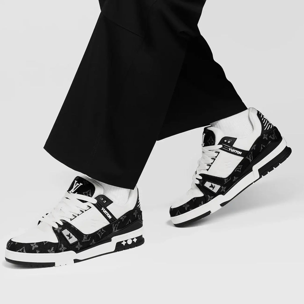 Louis Vuitton LV Trainer Monogram White Black Denim (140